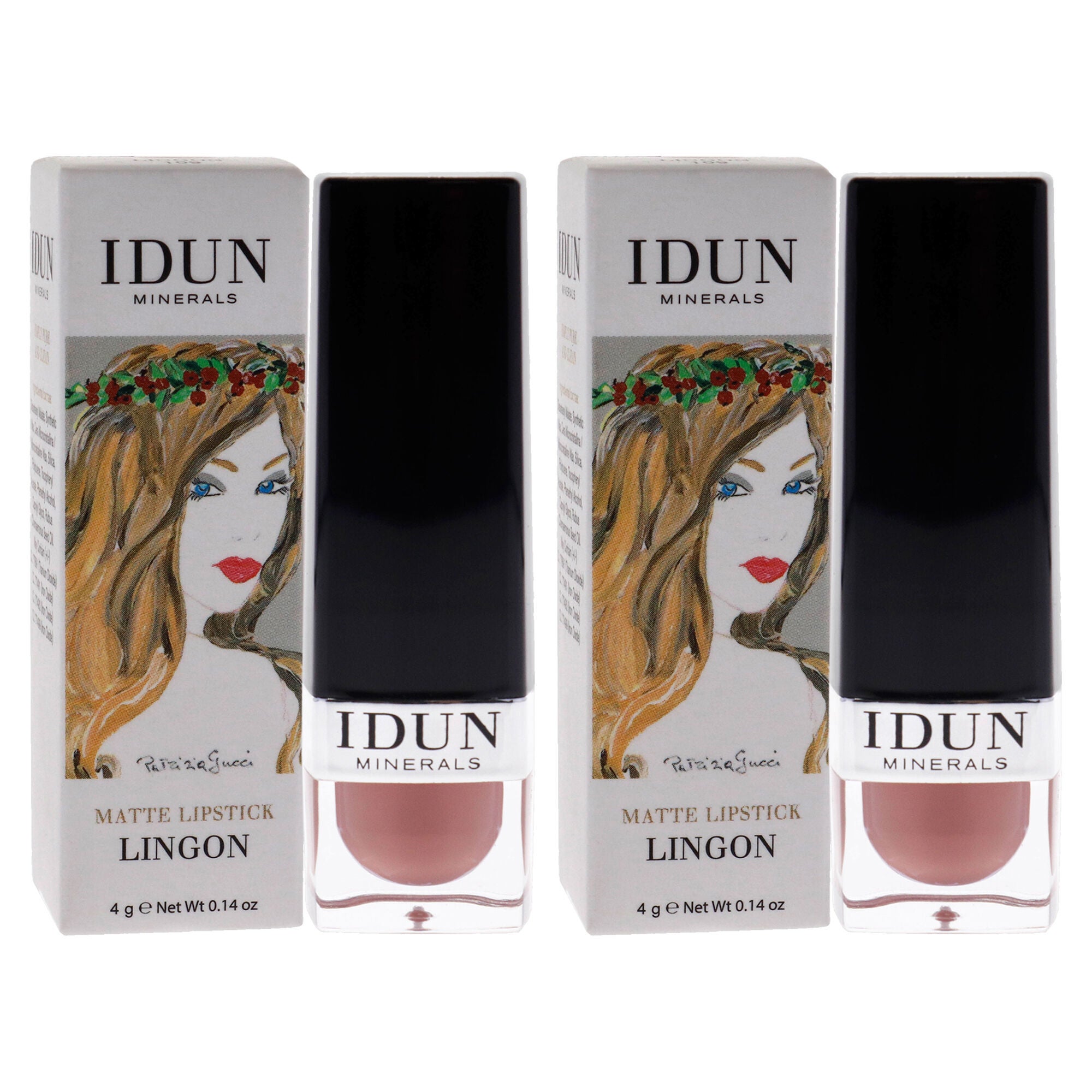 Matte Lipstick - 109 Lingon by Idun Minerals for Women - 0.14 oz Lipstick - Pack of 2, See Description, alternate image number 2