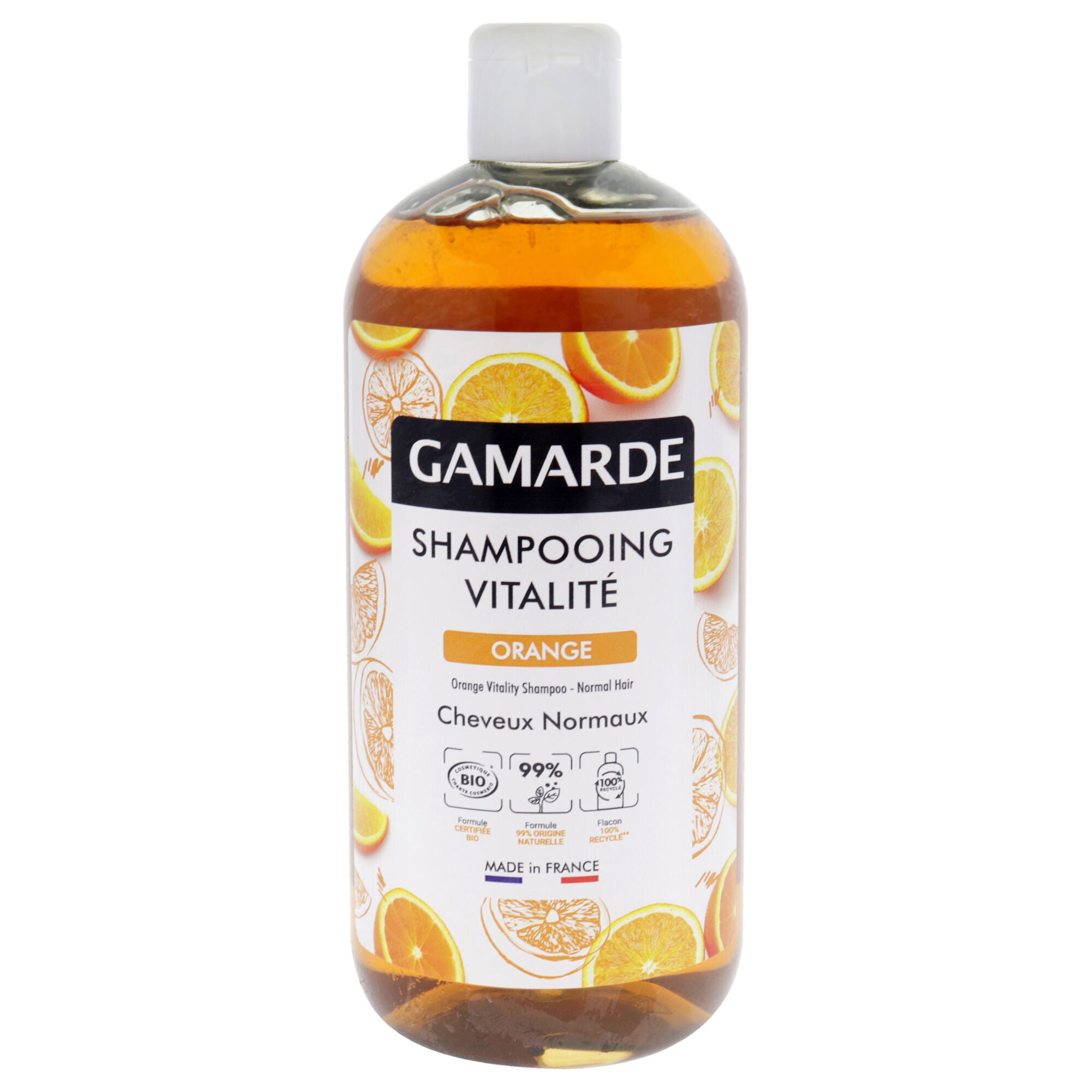 Orange Vitality Shampoo - Normal Hair by Gamarde for Unisex - 16.9 oz Shampoo, See Description, hi-res image number 0