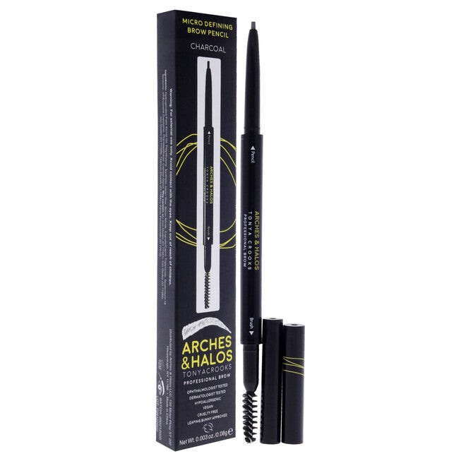 Micro Defining Brow Pencil - Charcoal by Arches and Halos for Women - 0.003 oz Eyebrow Pencil, , alternate image number null