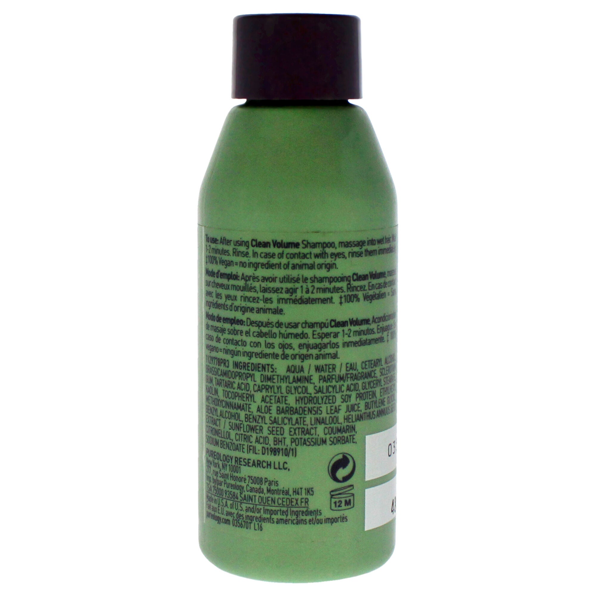 Clean Volume Conditioner by Pureology for Unisex - 1.7 oz Conditioner, See Description, alternate image number 2