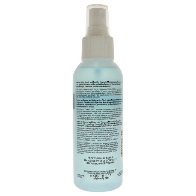 Clean Prep Sanitizer and Deodorizer by Orly for Women - 4 oz Sanitizer, NA, alternate image number null