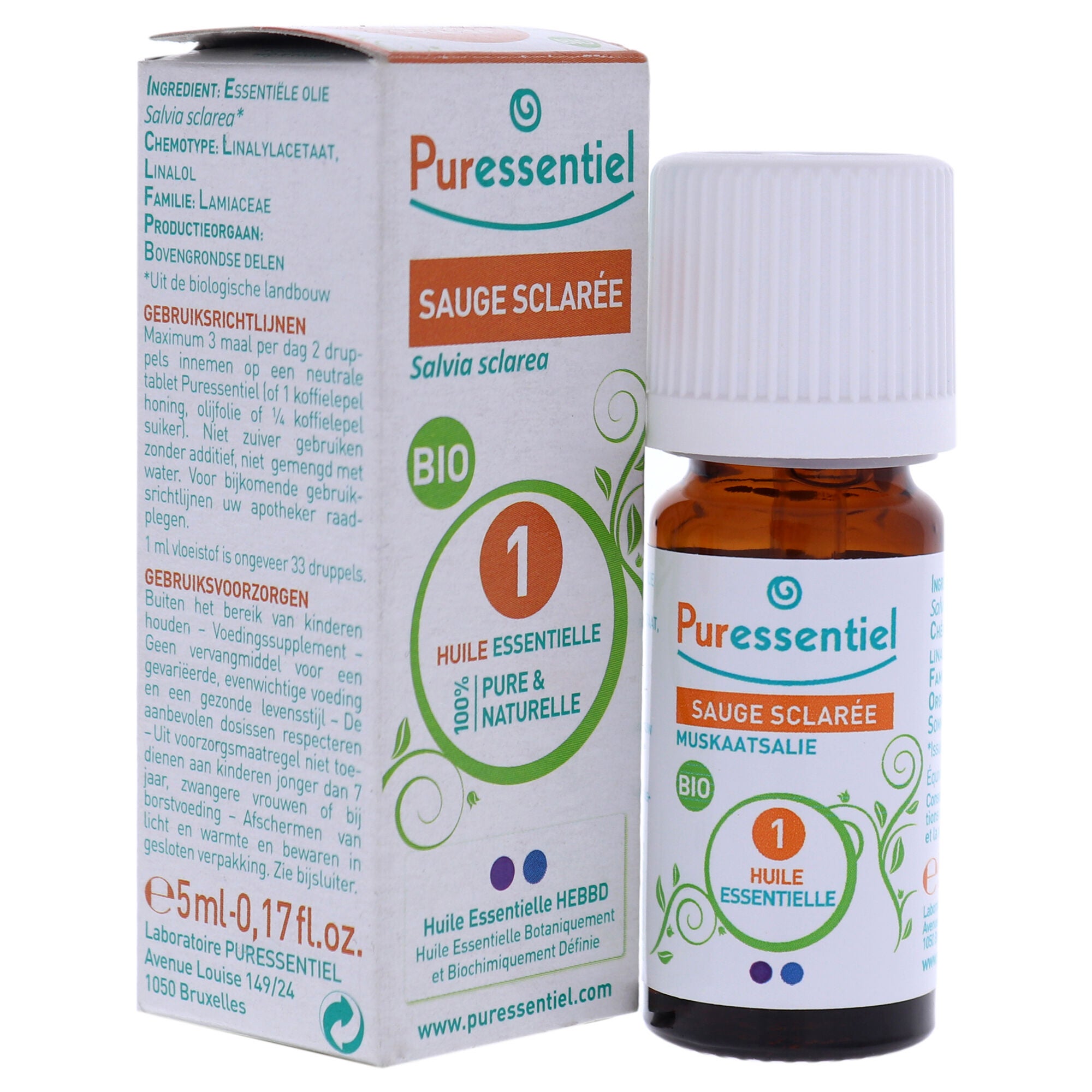 Organic Essential Oil - Sage Clary by Puressentiel for Unisex - 0.17 oz Oil, See Description, alternate image number 2