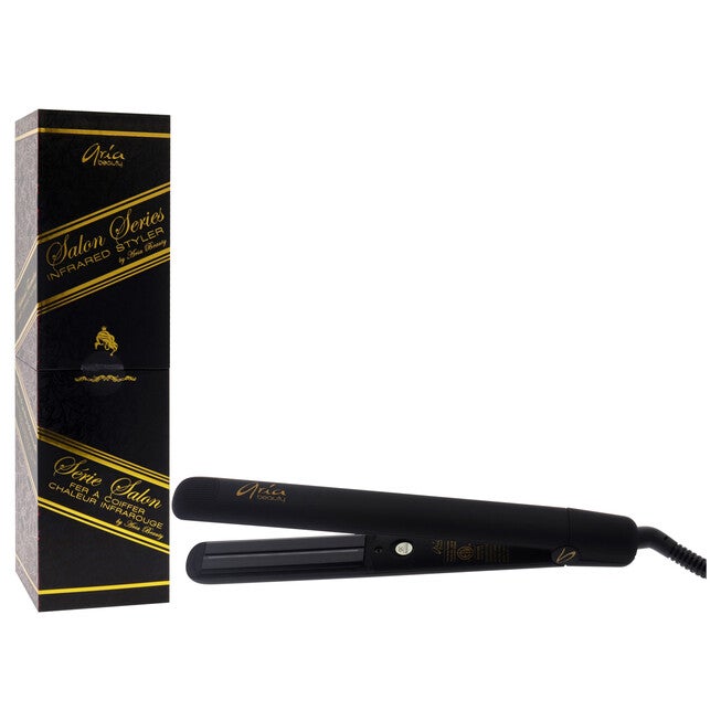 Infused Ceramic Plates Hair Straightener - Black by Aria Beauty for Women - 1 Pc Flat Iron, See Description, alternate image number 1