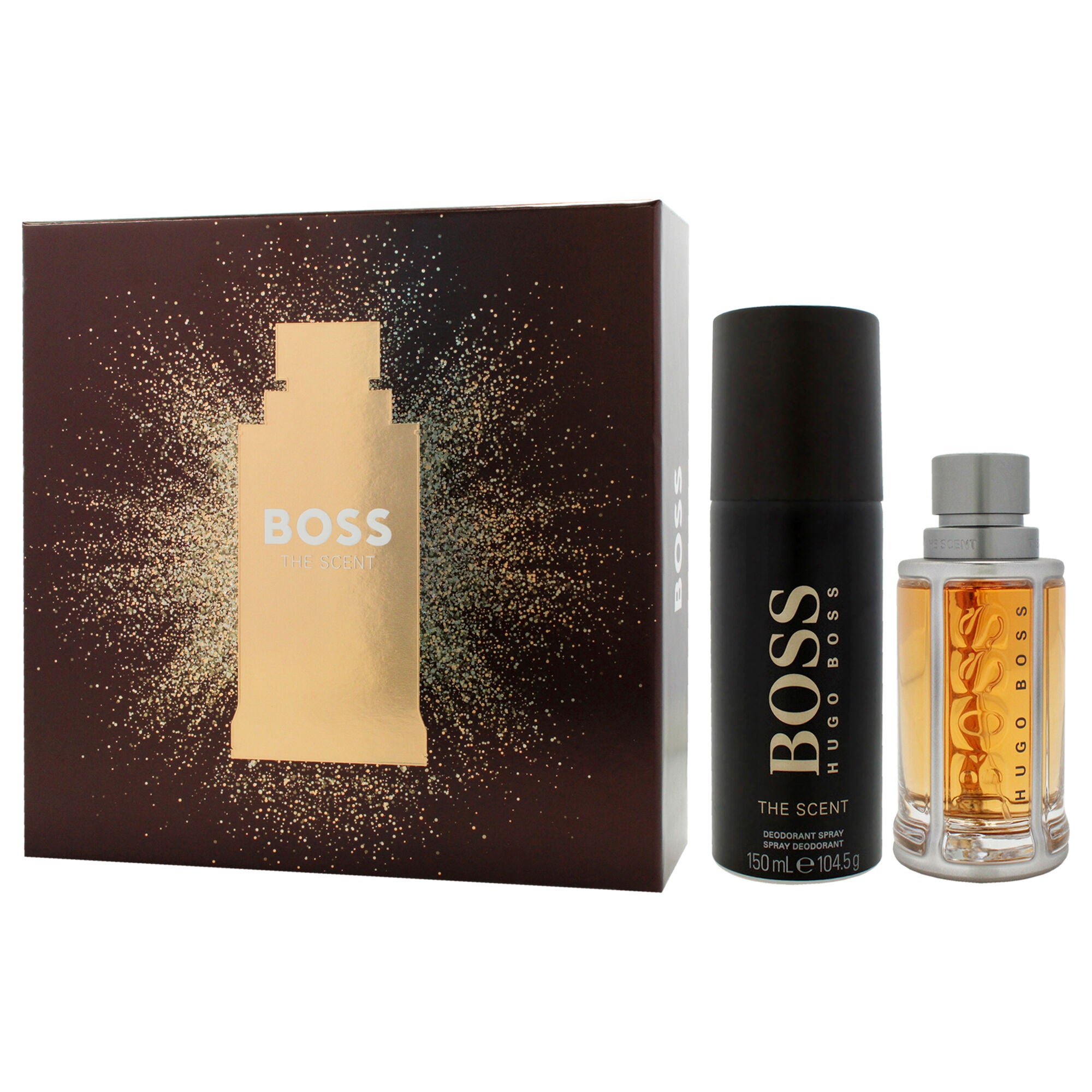 Boss The Scent by Hugo Boss for Men - 2 Pc Gift Set 1.6oz EDT Spray, 5oz Deodorant Spray, Clear, alternate image number 3