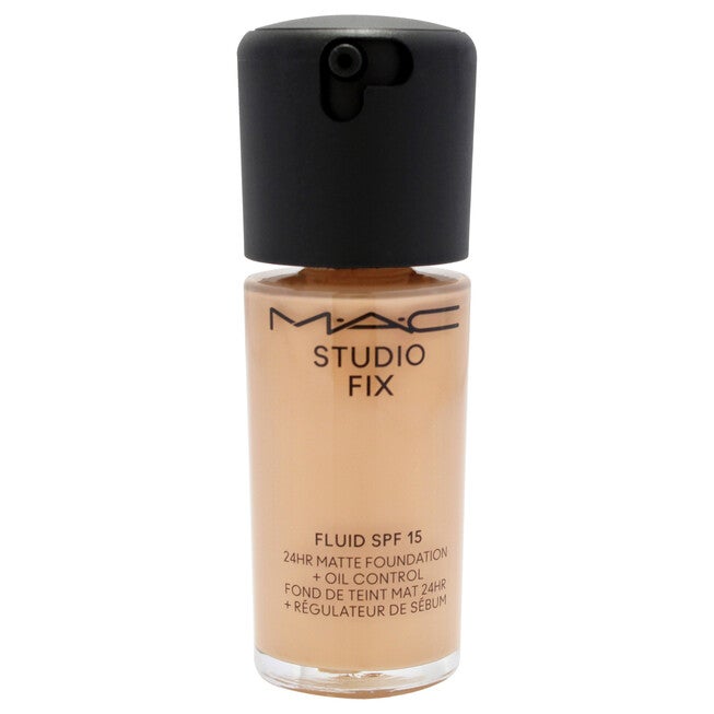 Studio Fix Fluid SPF 15 24Hr Matte Foundation Plus Oil Control - NC35 Light To Mediun Beige With Peachy Golden Undertone by MAC Women- 1 oz Foundation, NA, alternate image number null
