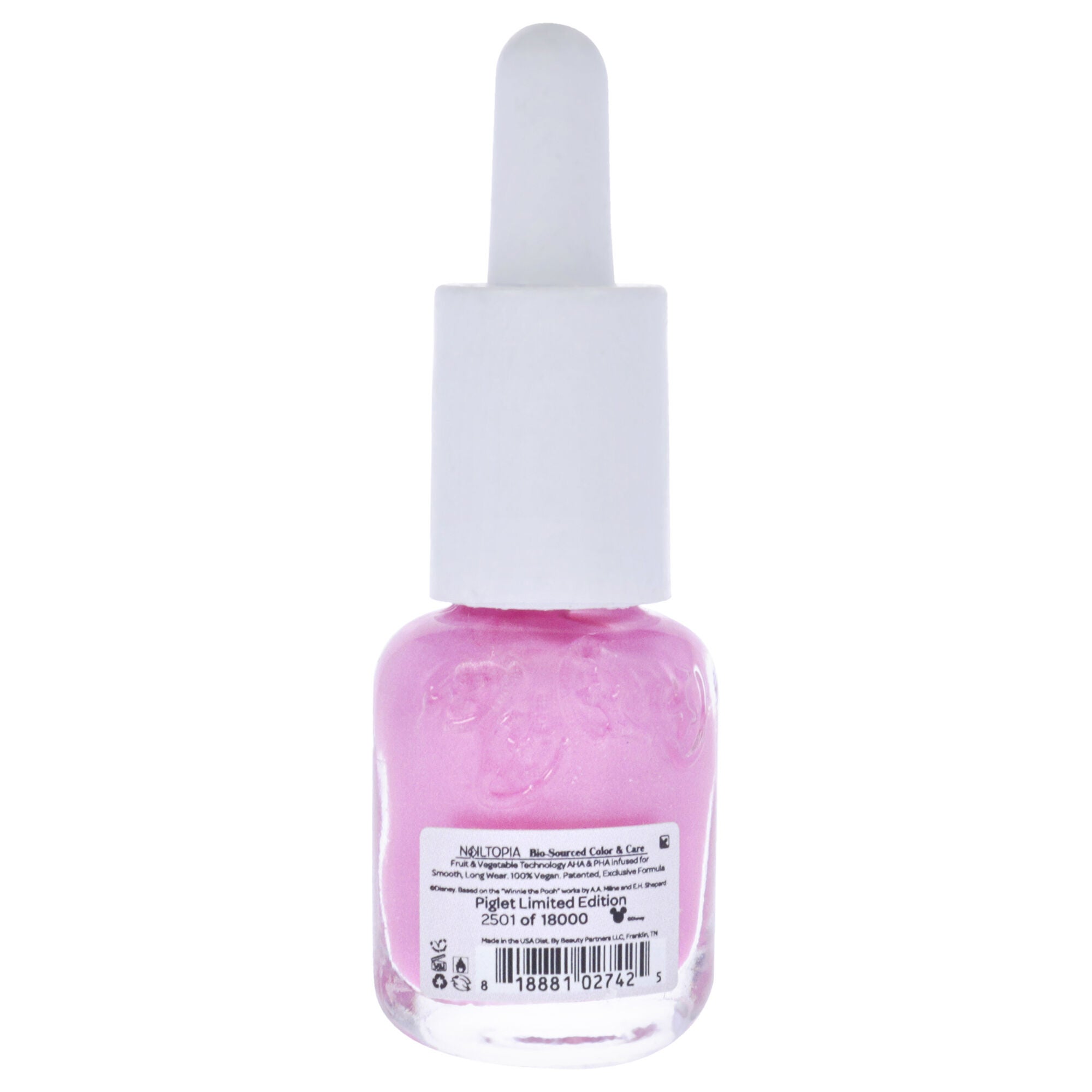 Bio-Sourced Chip Free Nail Lacquer Disney Collection Piglet - Pink Metallic by Nailtopia for Women - 0.169 oz Nail Polish, , alternate image number 3