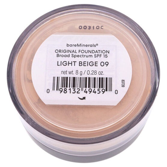 Original Foundation SPF 15 - 09 Light Beige by bareMinerals for Women - 0.28 oz Foundation, , alternate image number null