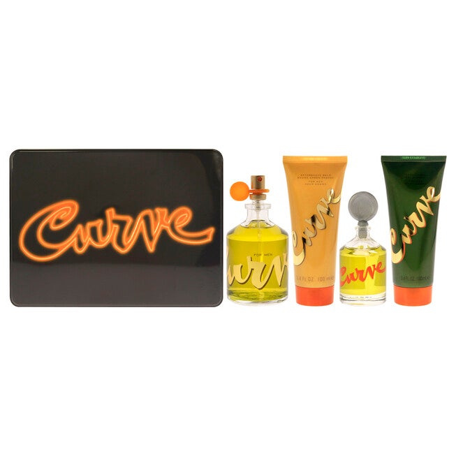 Curve by Liz Claiborne for Men - 4 Pc Gift Set 4.2oz EDC Spray, 0.25oz EDC Splash, 3.4oz After Shave Balm, 3.4oz Shower Gel, NA, hi-res image number null