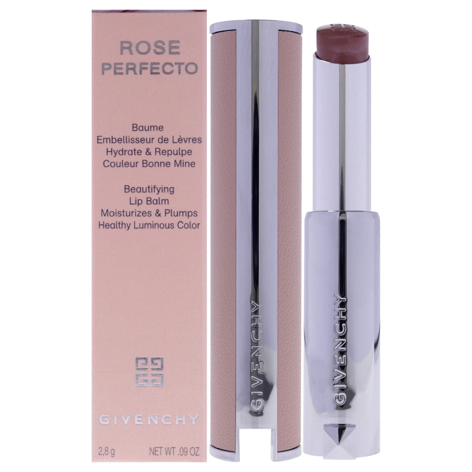 Rose Perfecto Beautifying Lip Balm - 110 Milky Nude by Givenchy for Women - 0.09 oz Lip Balm, Brown, hi-res image number 0