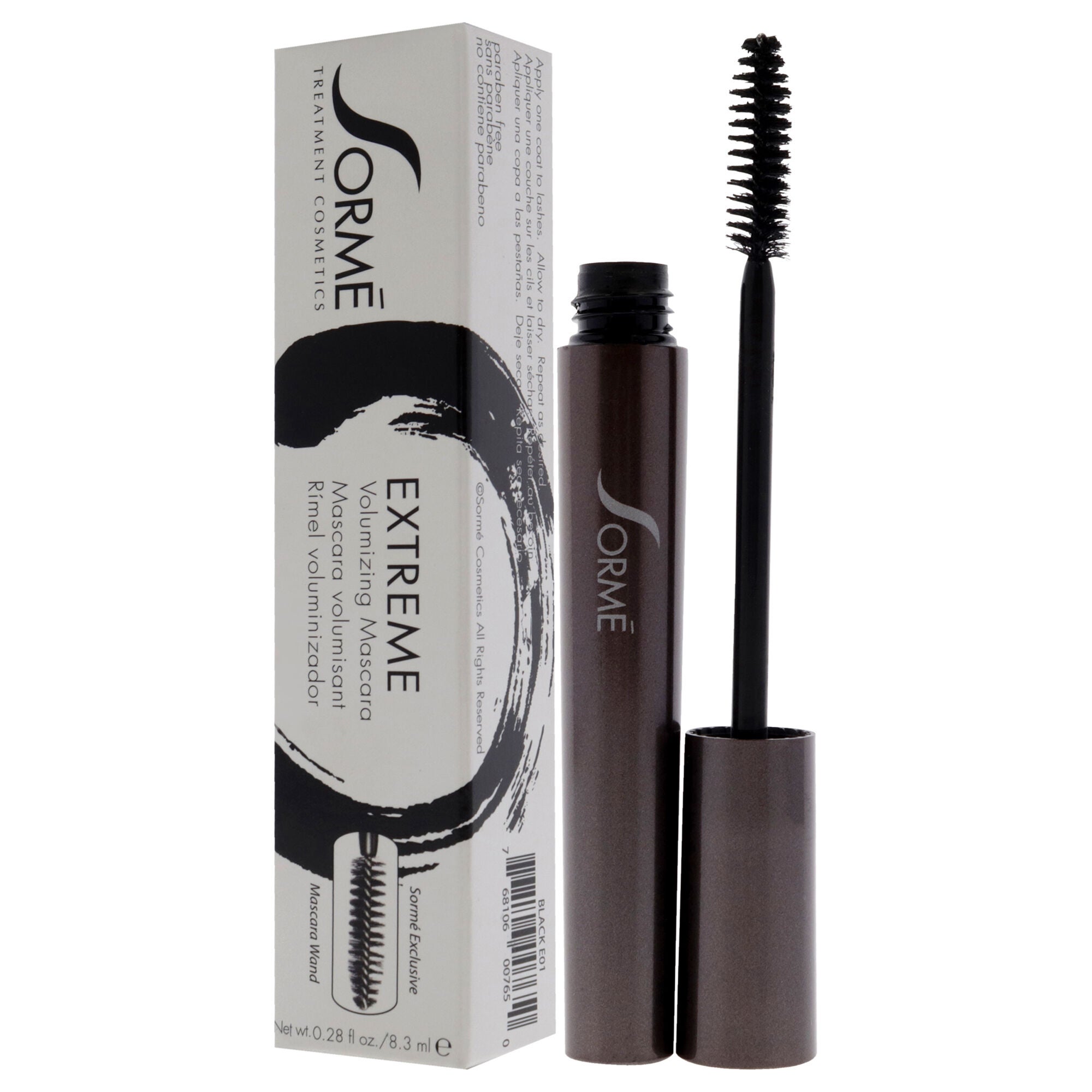 Extreme Volumizing Mascara - E01 Black by Sorme Cosmetics for Women - 0.28 oz Mascara, See Description, alternate image number 3