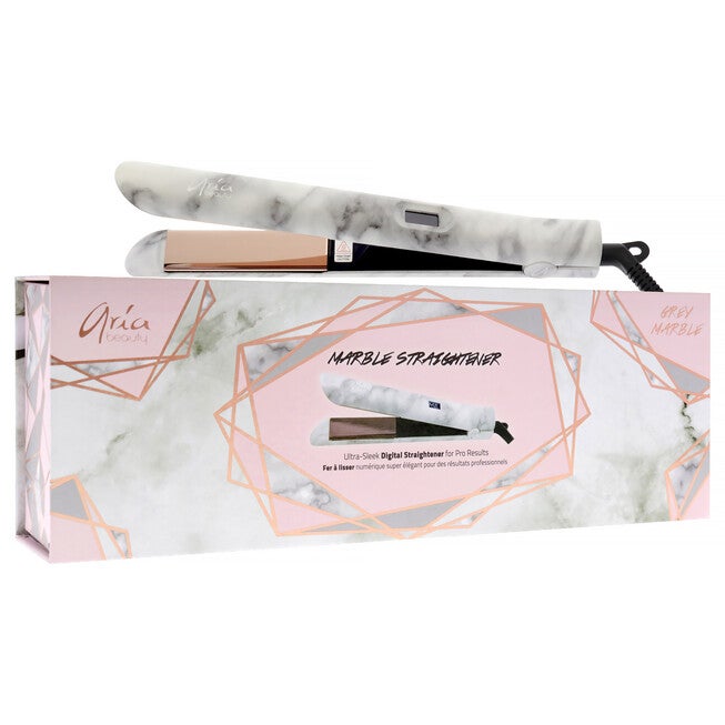 Digital Hair Straightener - Grey Marble by Aria Beauty for Women - 1 Inch Flat Iron, See Description, alternate image number 1