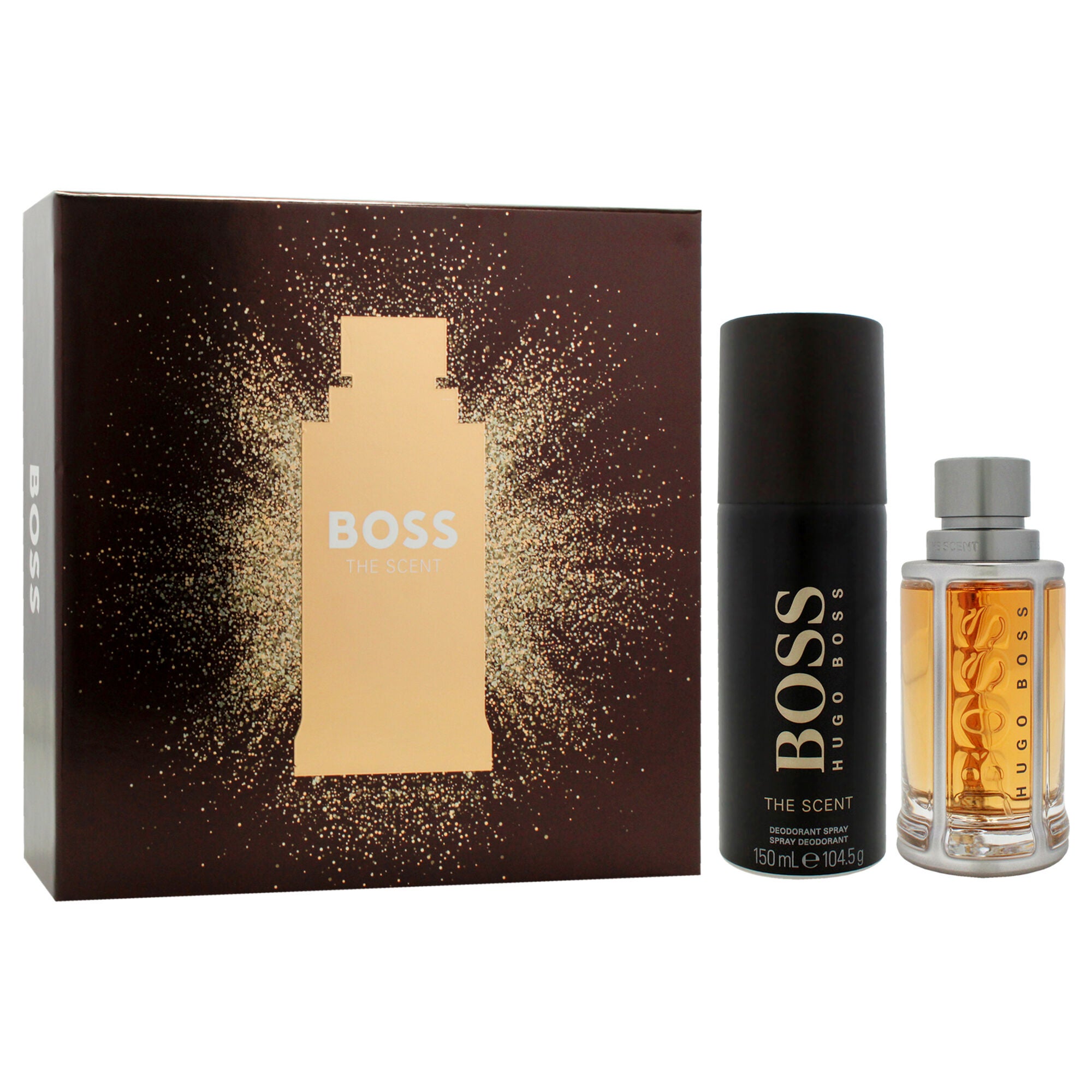 Boss The Scent by Hugo Boss for Men - 2 Pc Gift Set 1.6oz EDT Spray, 5oz Deodorant Spray, Clear, alternate image number 2