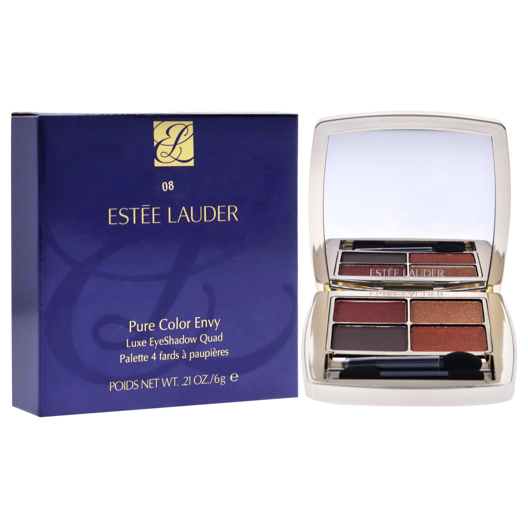 Pure Color Envy Luxe Eyeshadow Quad - 08 Wild Earth by Estee Lauder for Women - 0.21 oz Eye Shadow, , alternate image number 6