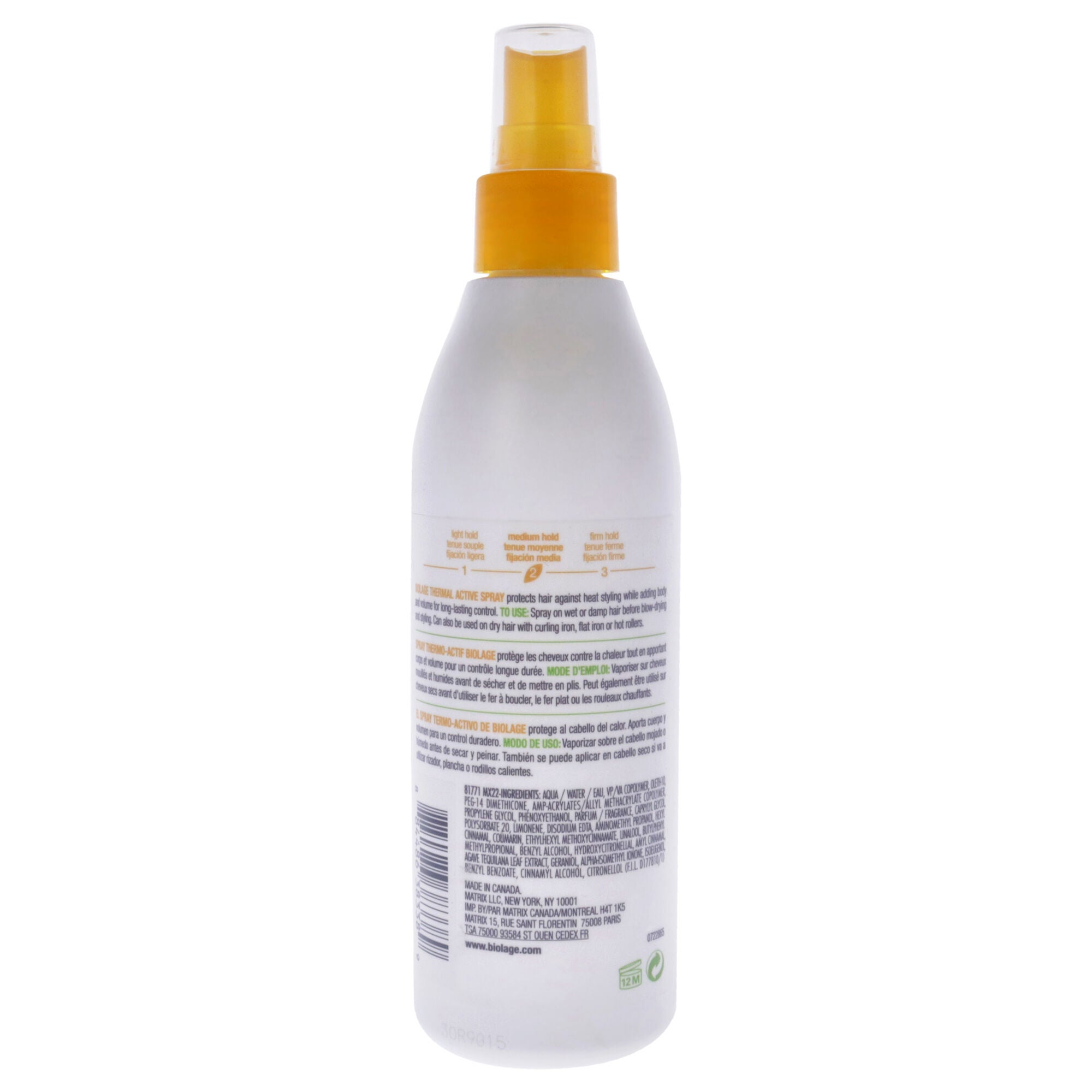 Biolage Styling Thermal Active Spray by Matrix for Unisex - 8.5 oz Hair Spray, , alternate image number 3