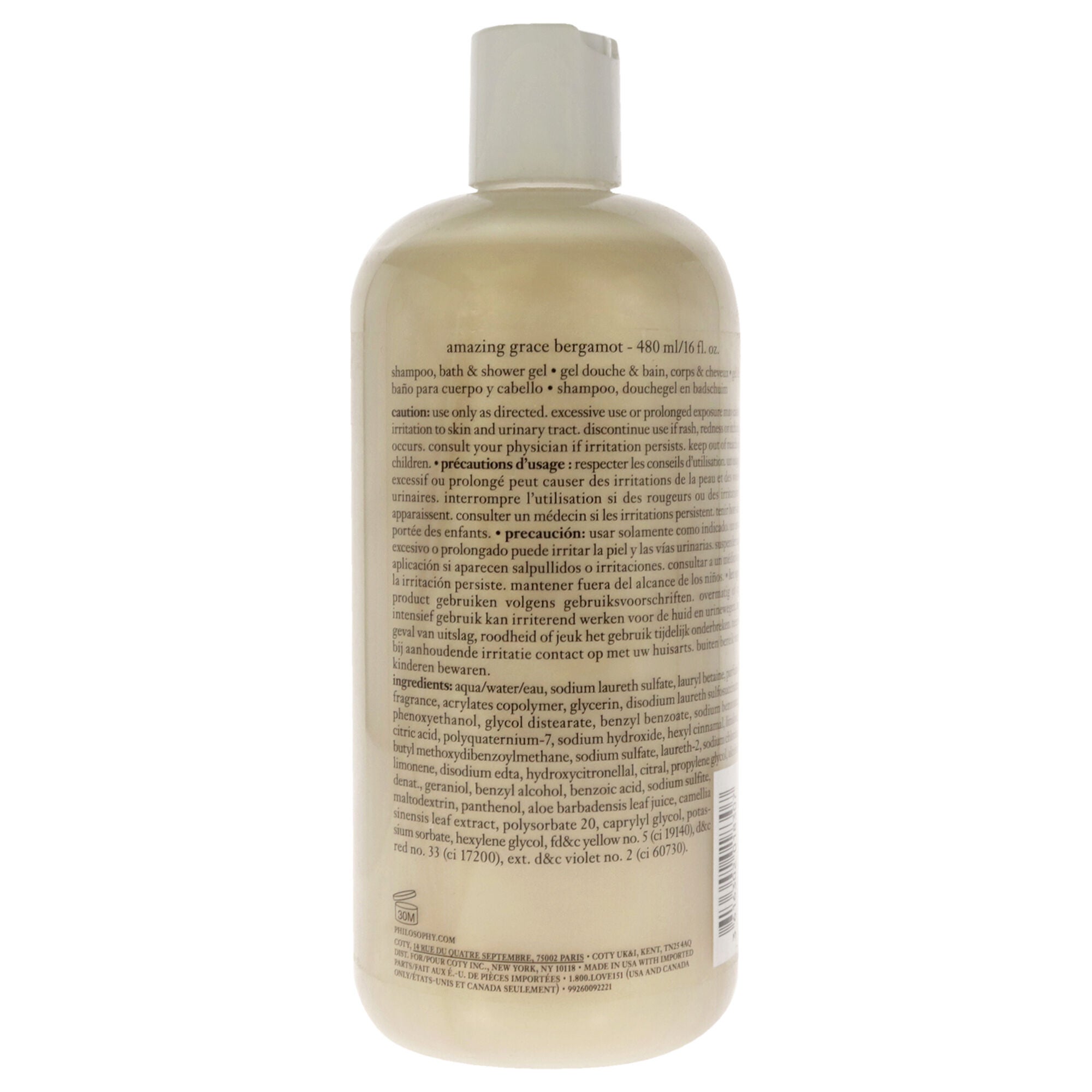 Amazing Grace Bergamot Shampoo Bath and Shower Gel by Philosophy for Unisex - 16 oz Shower Gel, , alternate image number 3