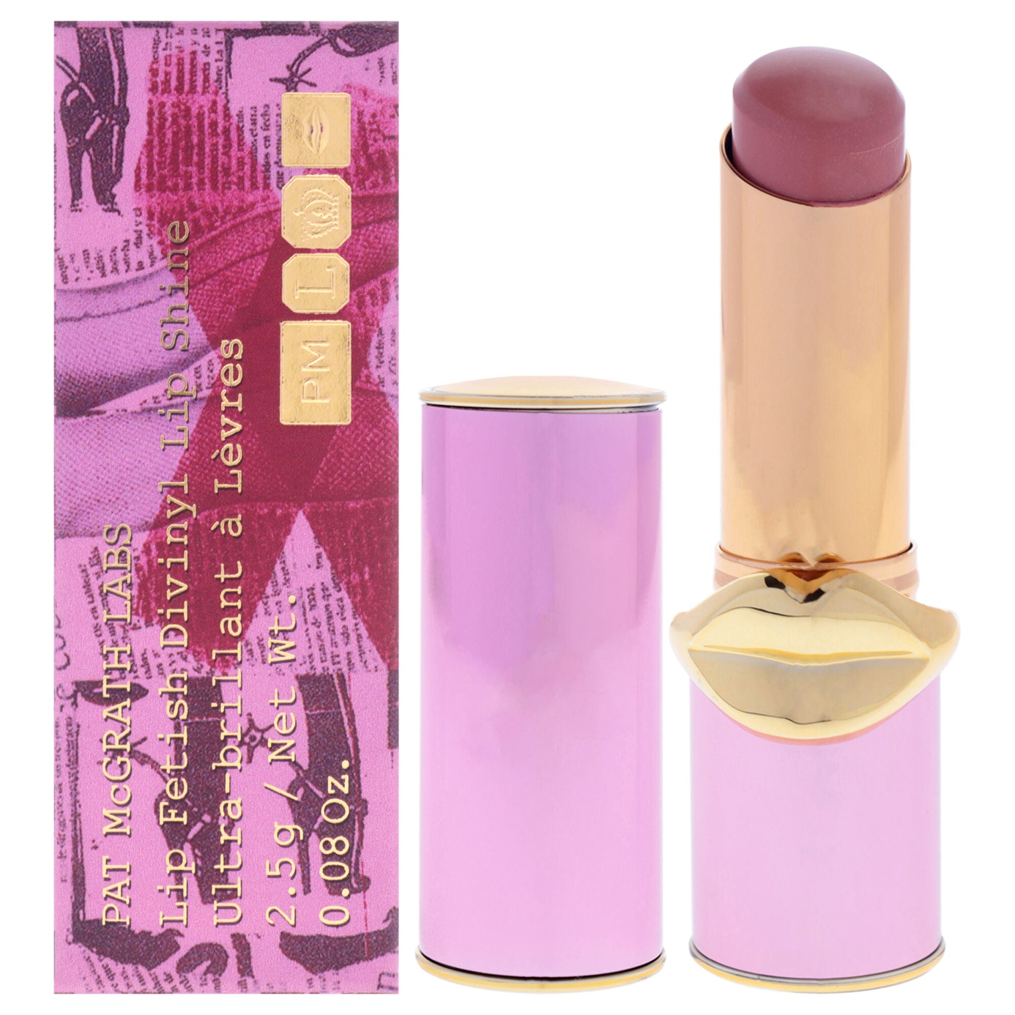 Lip Fetish Divinyl Lip Shine - Nude Venus by Pat Mcgrath Labs for Women - 0.08 oz Lipstick, Pink, hi-res image number 0