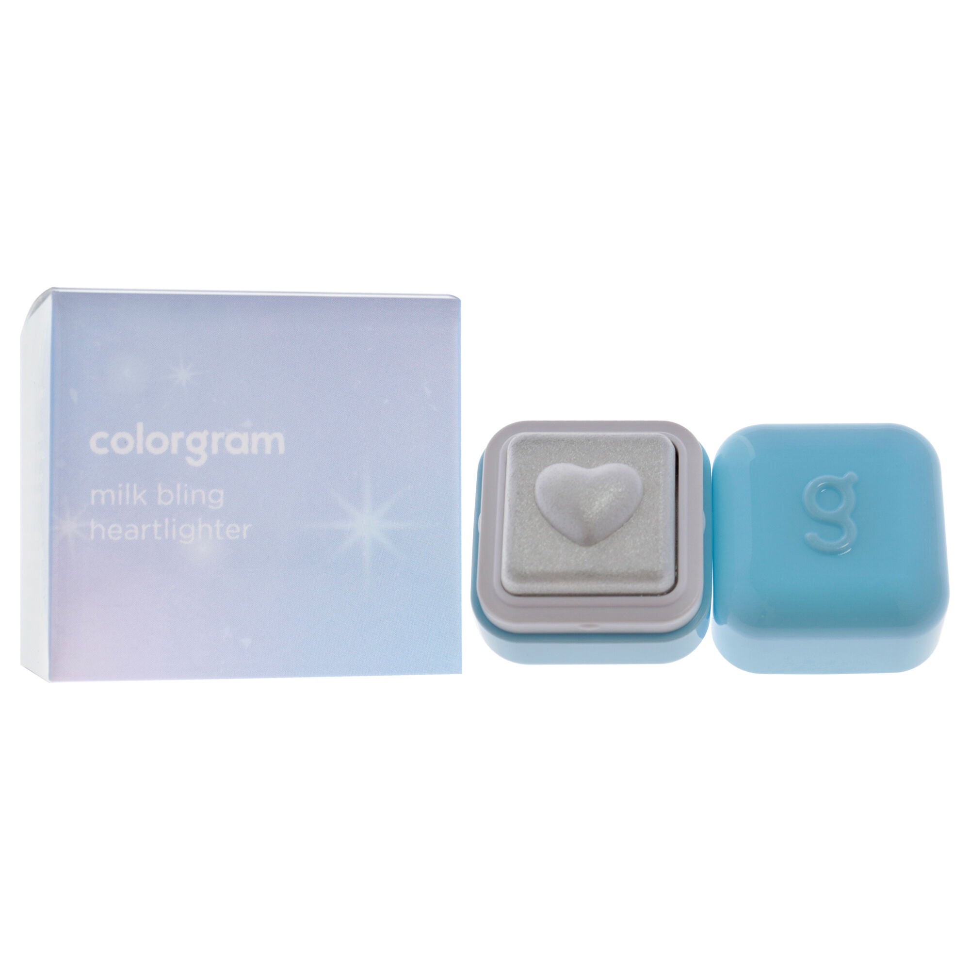 Milk Bling Heartlighter - 06 Bubbles Blue by Colorgram for Women - 0.07 oz Highlighter, Light Blue, alternate image number 2