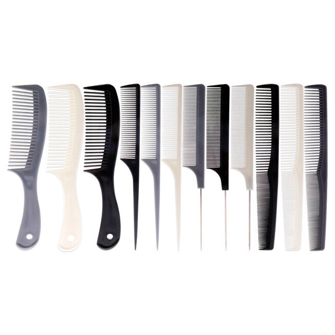 Assorted Color Professional Comb Set by Aristocrat for Unisex - 12 Pc Comb, NA, alternate image number null