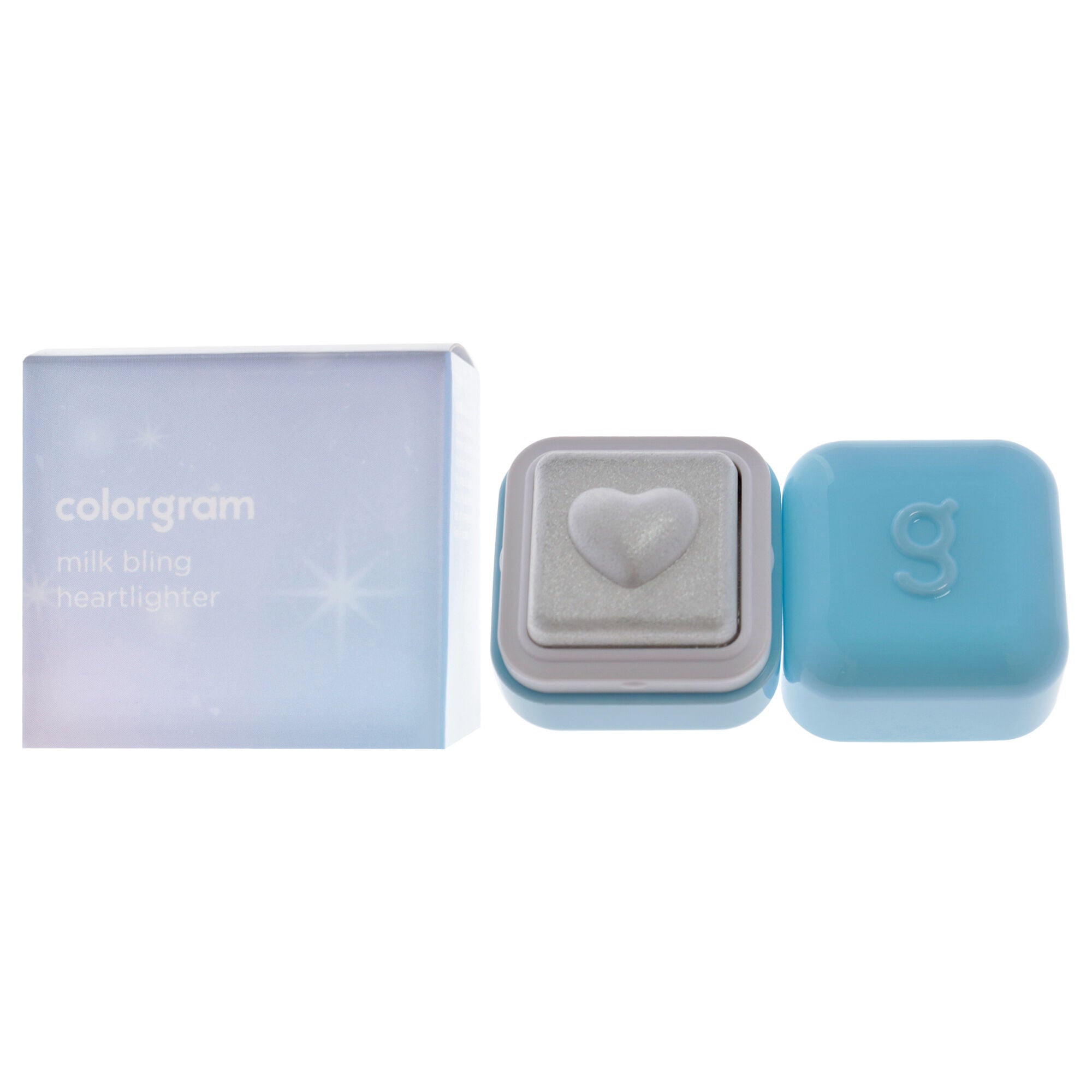 Milk Bling Heartlighter - 06 Bubbles Blue by Colorgram for Women - 0.07 oz Highlighter, Light Blue, alternate image number 3