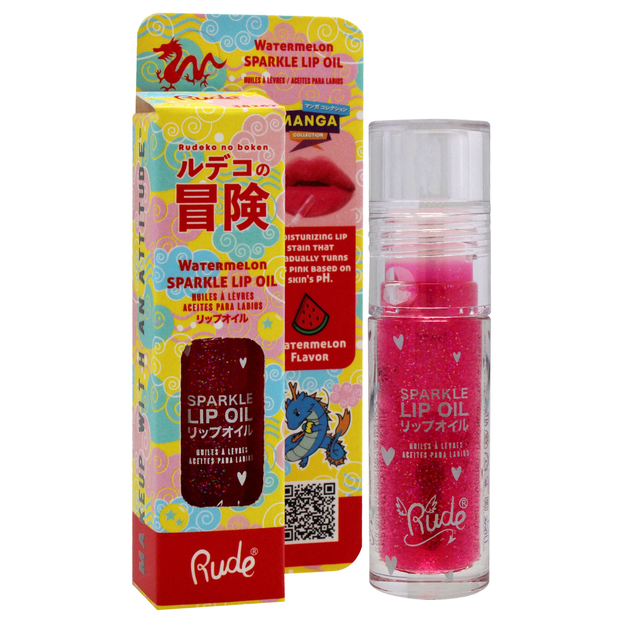 Manga Collection Manga Sparkle Lip Oil - Watermelon by Rude Cosmetics for Women, See Description, alternate image number 2