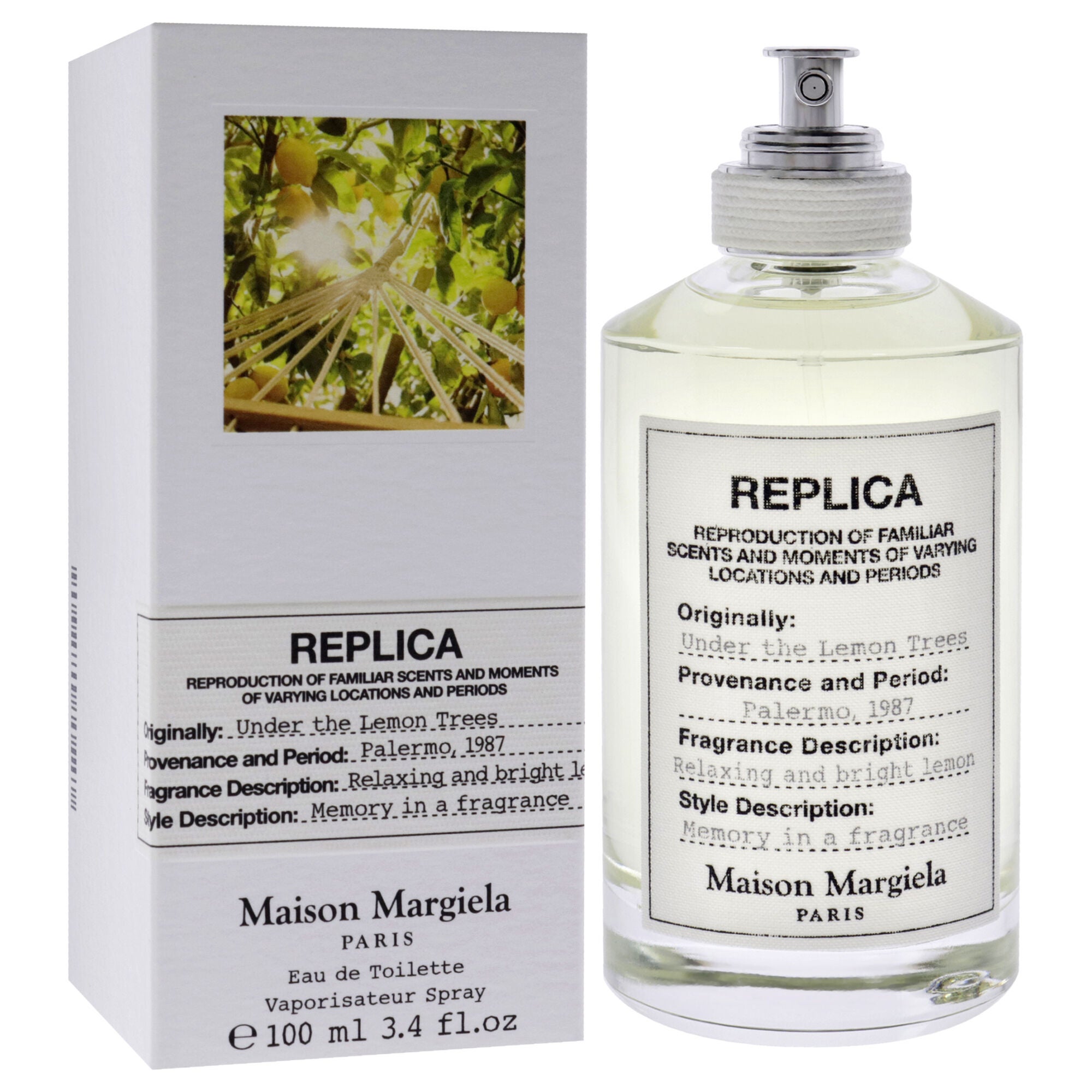 Replica Under The Lemon Trees by Maison Margiela for Unisex - 3.4 oz EDT Spray, Clear, alternate image number 1