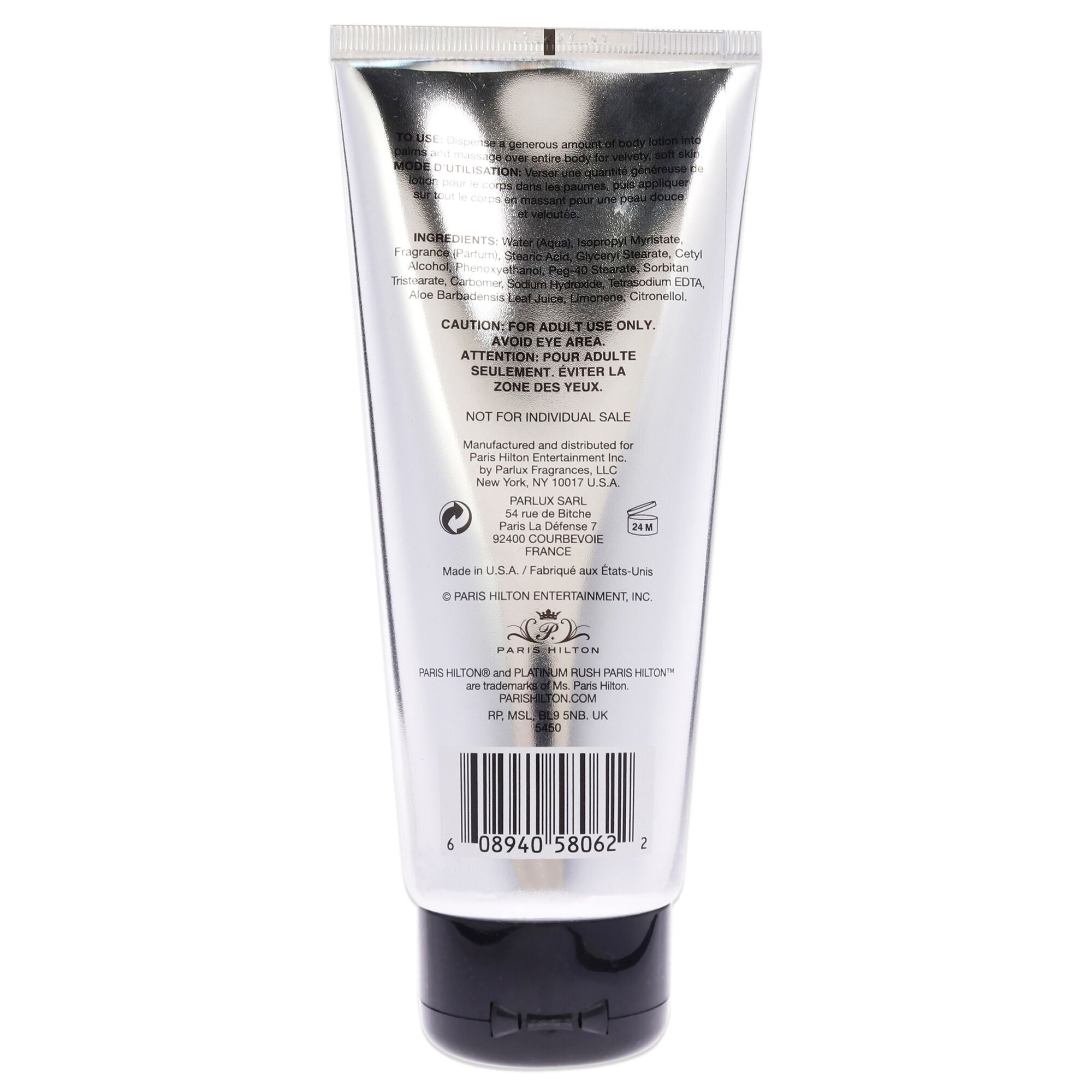 Platinum Rush by Paris Hilton for Women - 6.7 oz Body Lotion, See Description, alternate image number 1
