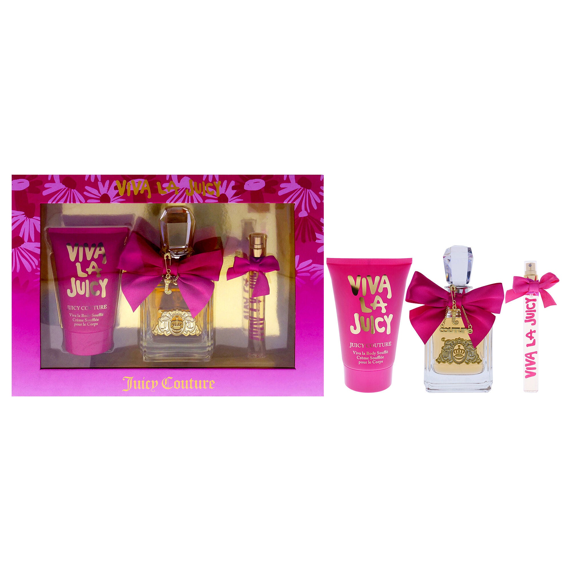 Viva La Juicy by Juicy Couture for Women - 3 Pc Gift Set 3.4oz EDP Spray, 0.33oz EDP Spray, 4.2oz Body Souffle, See Description, hi-res image number 0