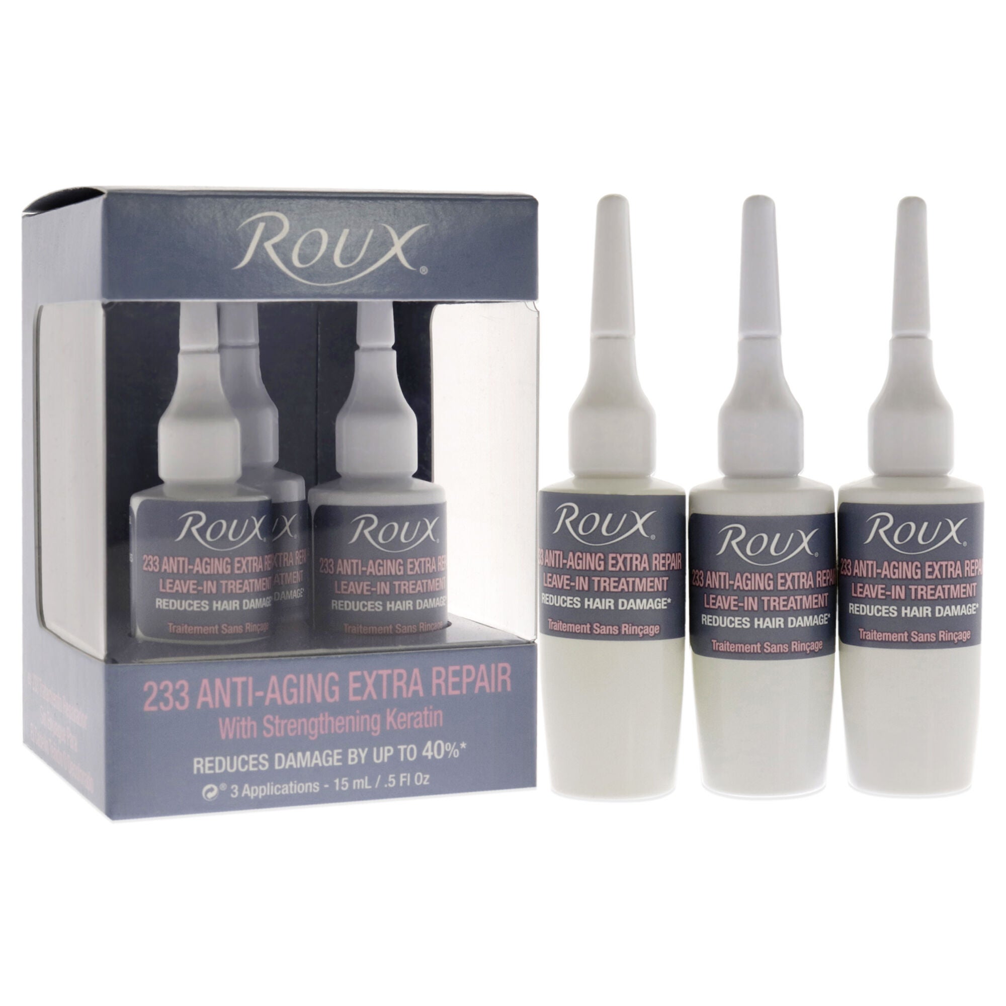 Anti-Aging Extra Repair Leave-In Treatment - 233 by Roux for Unisex - 3 x 0.5 oz Treatment, , alternate image number 6