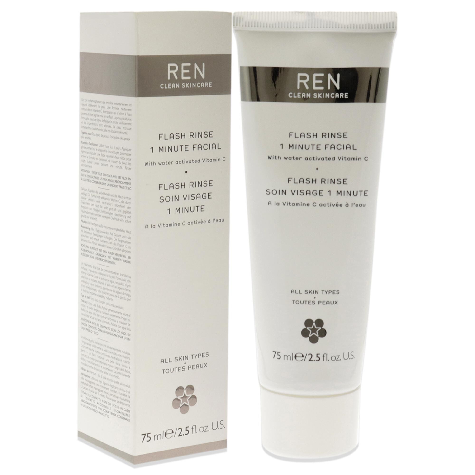 Flash Rinse 1 Minute Facial by REN for Unisex - 2.5 oz Rinse, , alternate image number 6