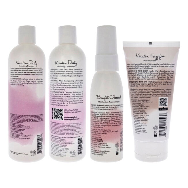 Keratin Daily Kit by Keratin Perfect for Unisex - 4 Pc Kit, See Description, alternate image number 1
