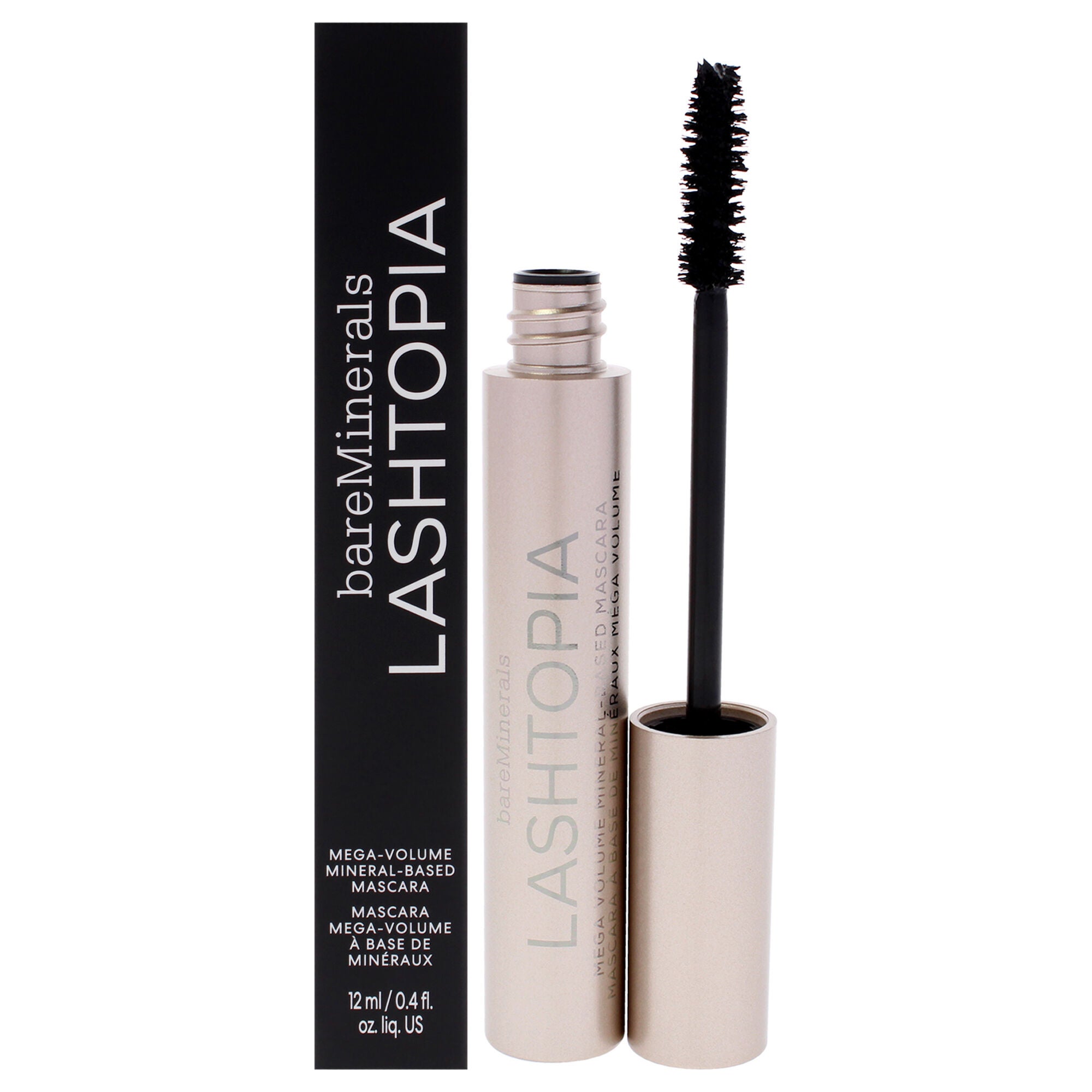 Lashtopia Mega Volume Mineral Based Mascara - Ultimate Black by bareMinerals for Women - 0.4 oz Mascara, See Description, hi-res image number 0