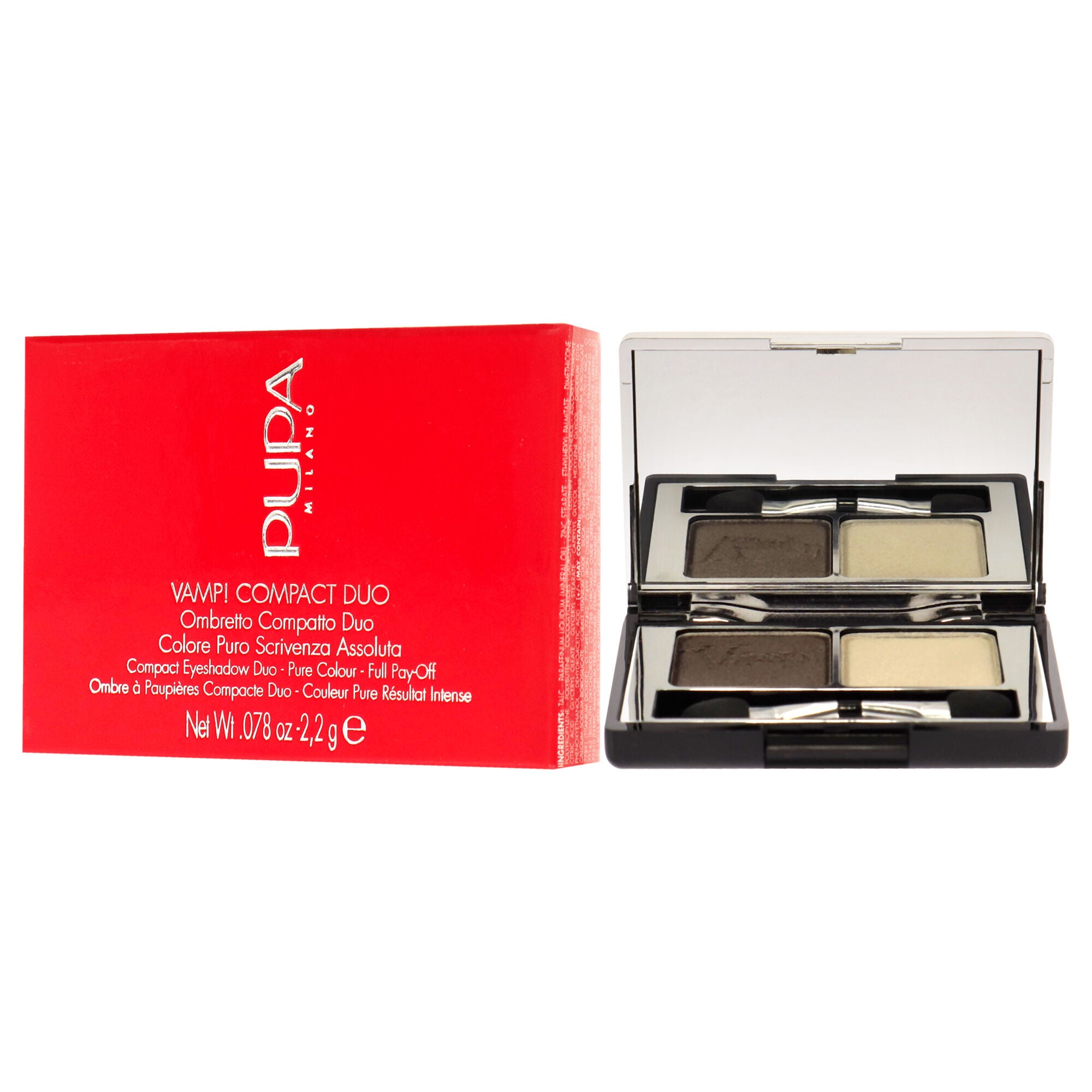 Vamp! Compact Duo Eyeshadow - 008 Cream Taupe by Pupa Milano for Women - 0.078 oz Eye Shadow, , alternate image number 7