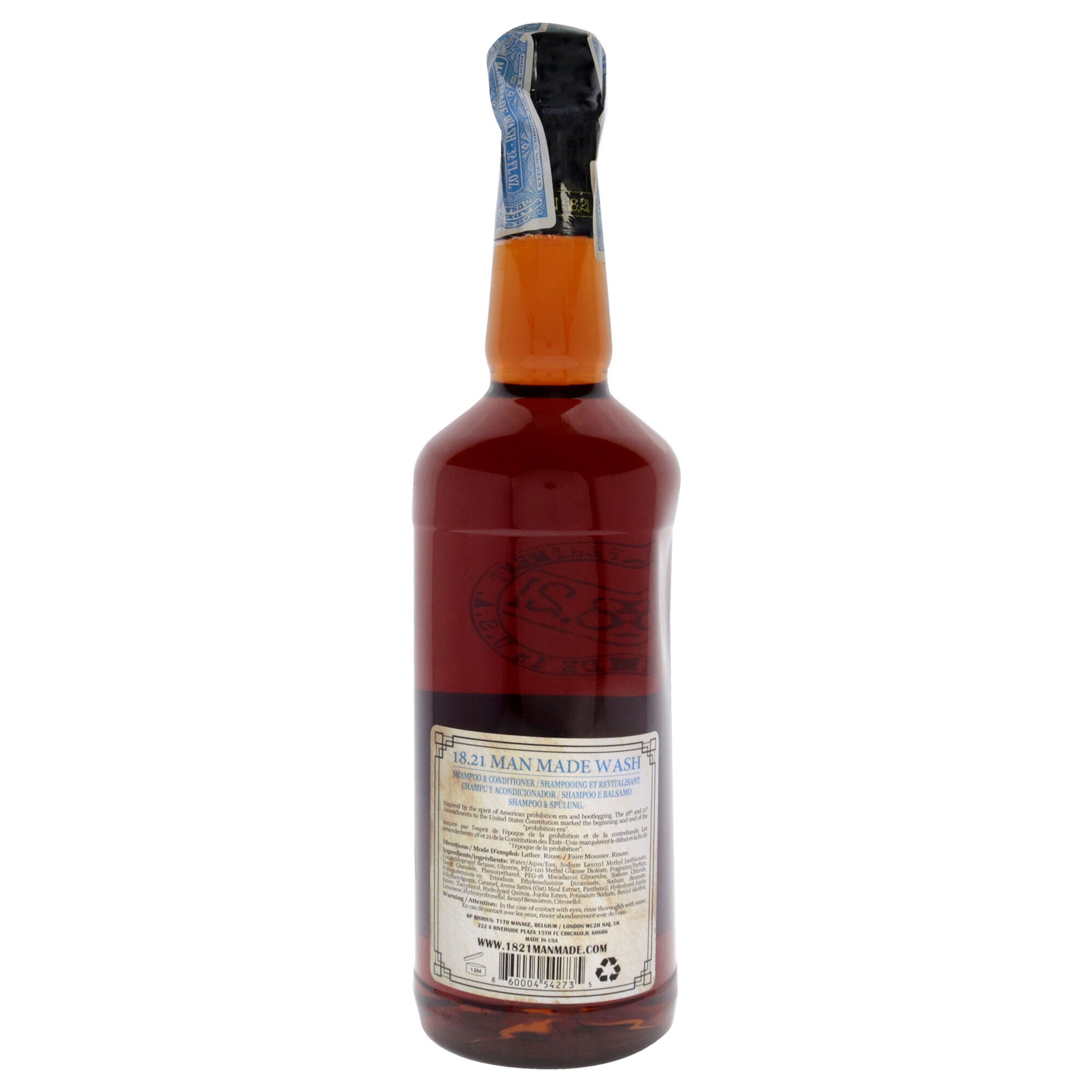 Man Made Wash - Absolute Mahogany by 18.21 Man Made for Men - 32 oz 3-In-1 Shampoo, Conditioner and Body Wash, See Description, alternate image number 1