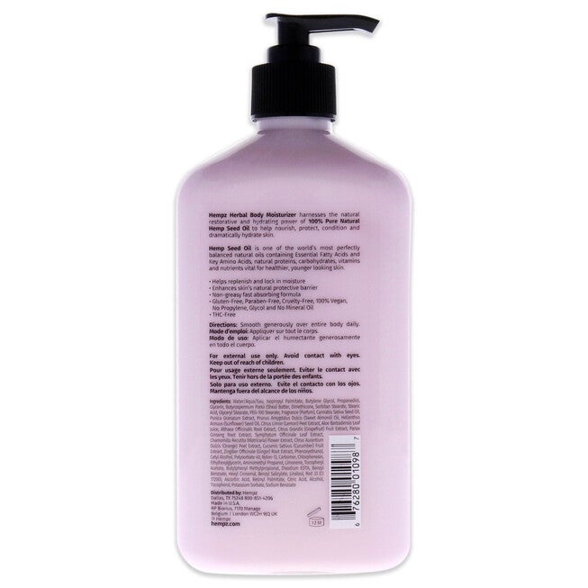Pomegranate Herbal Body Moisturizer by Hempz for Unisex - 17 oz Lotion, See Description, alternate image number 2