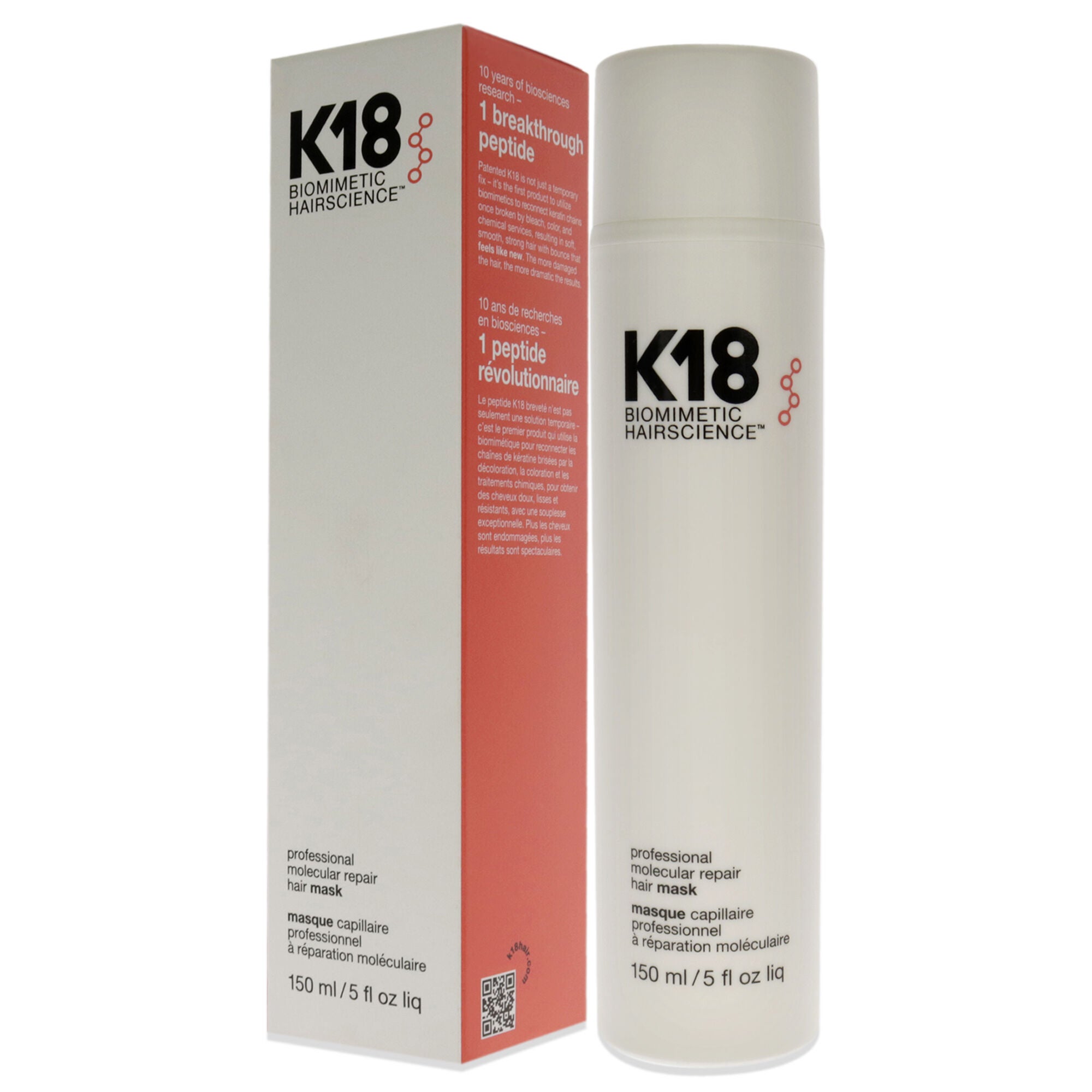 Professional Molecular Repair Hair Mask by K18 Hair for Unisex - 5 oz Masque, See Description, alternate image number 3