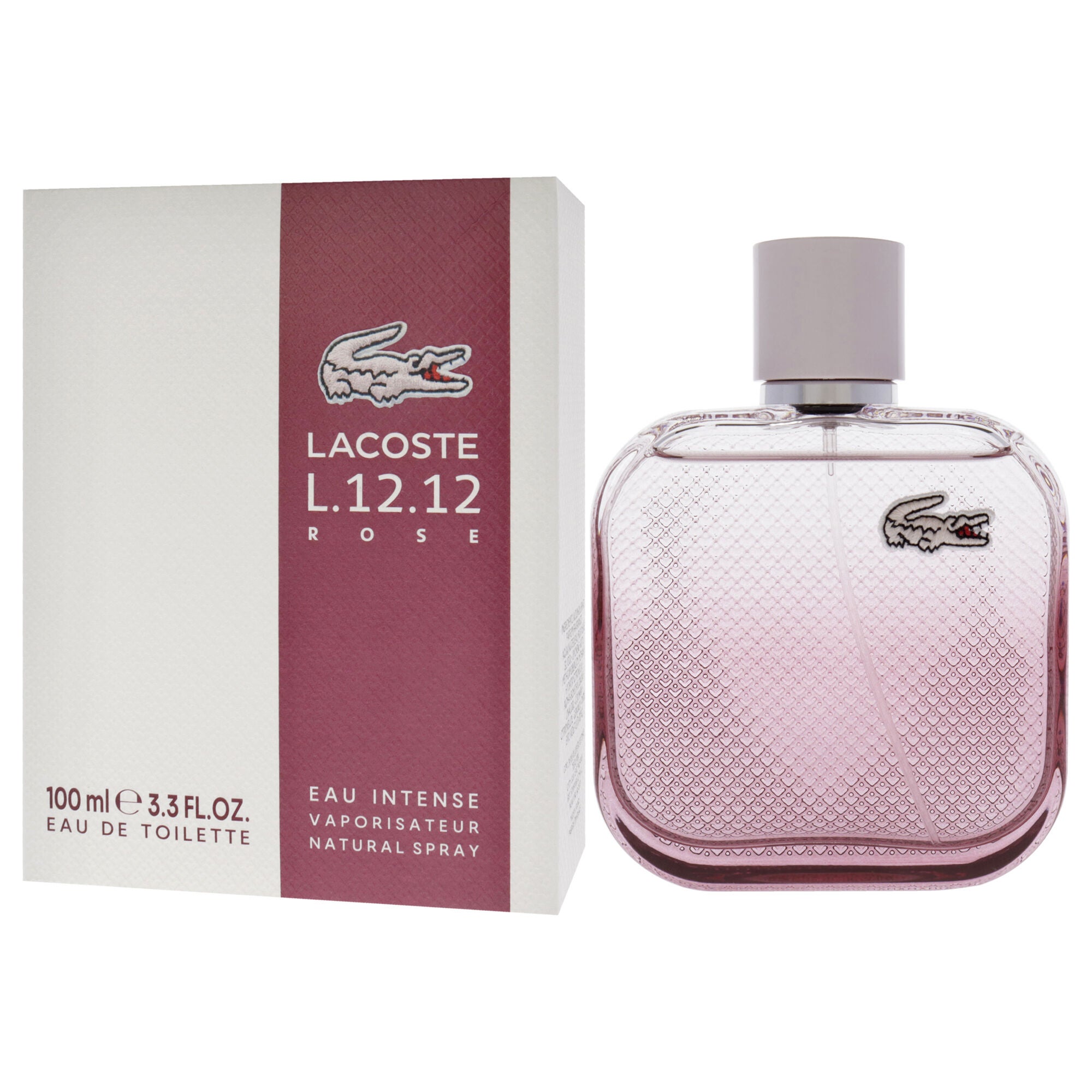 Lacoste Eau De L.12.12 Rose Eau Intense by Lacoste for Women - 3.3 oz EDT Spray, See Description, alternate image number 3