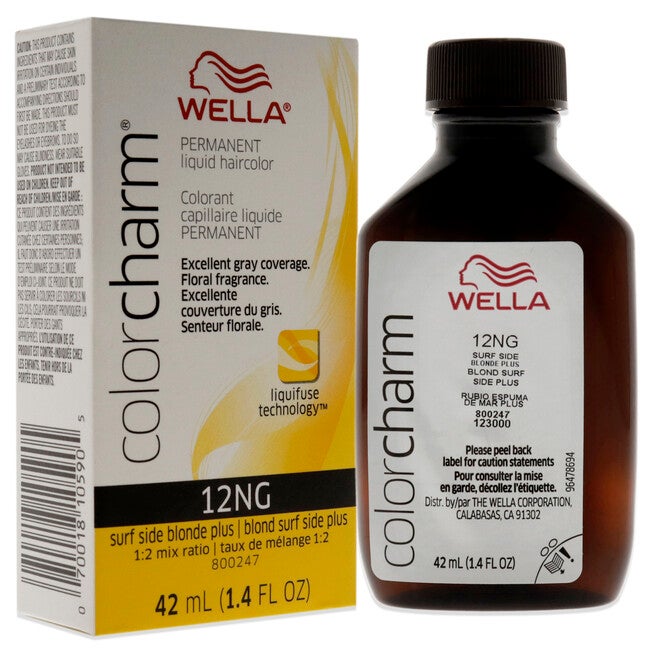 Color Charm Permanent Liquid Haircolor - 12NG Surf Side Blonde Plus by Wella for Unisex - 1.4 oz Hair Color, NA, alternate image number null