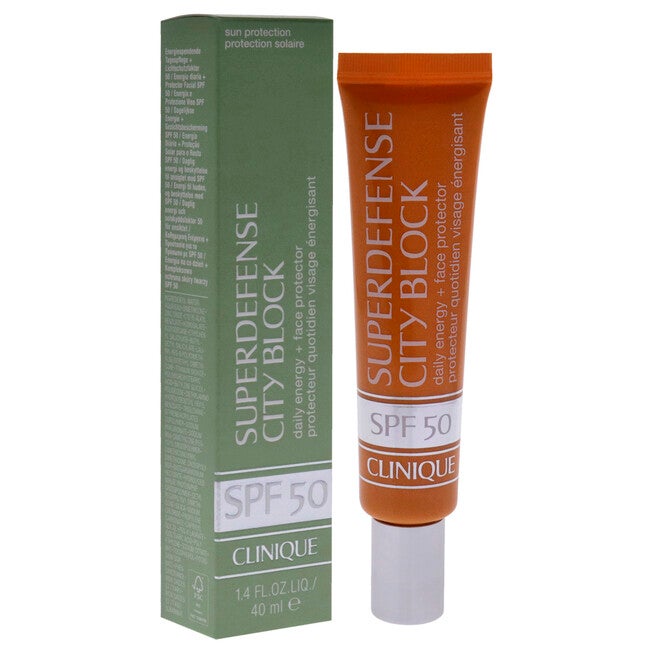 Superdefense City Block Daily Energy plus Face Protector SPF 50 by Clinique for Women - 1.4 oz Sunscreen, , alternate image number null