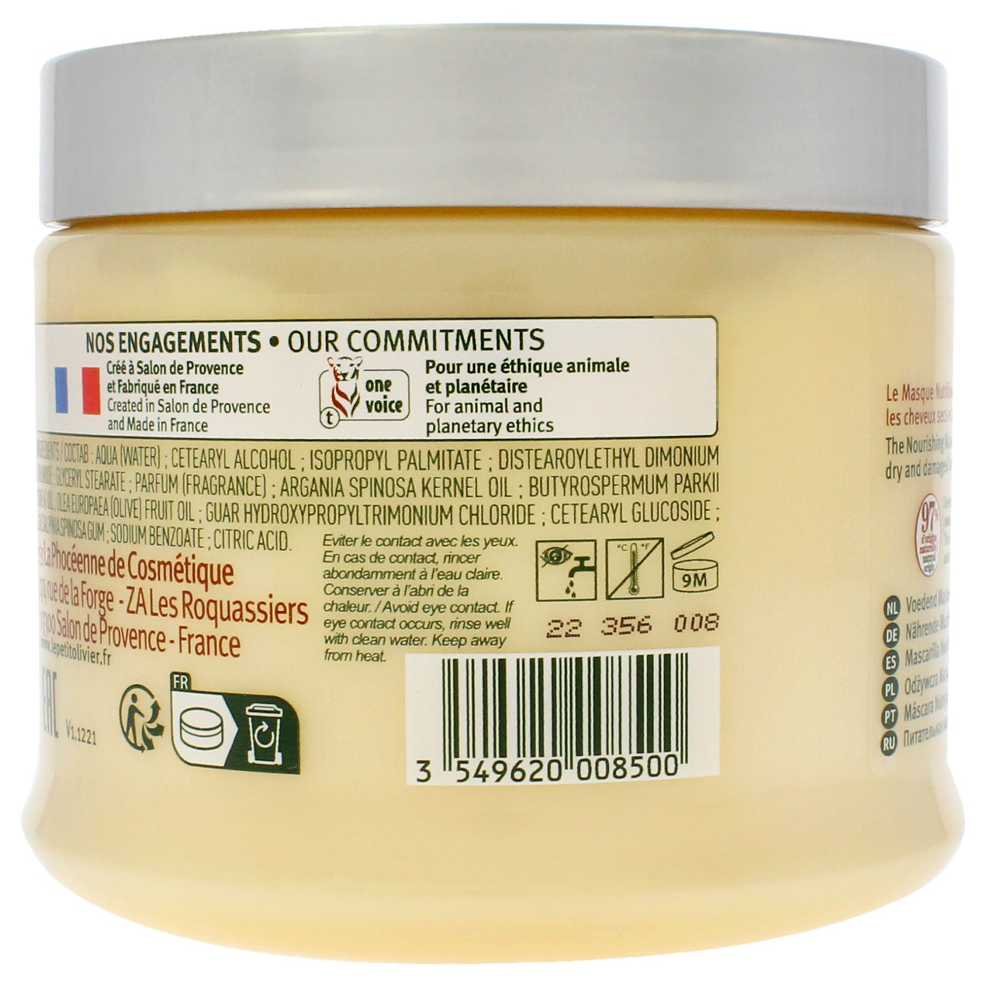 Nutrition Mask - Dry and Damaged Hair by Le Petit Olivier for Unisex - 11.15 oz Maque, , alternate image number 4
