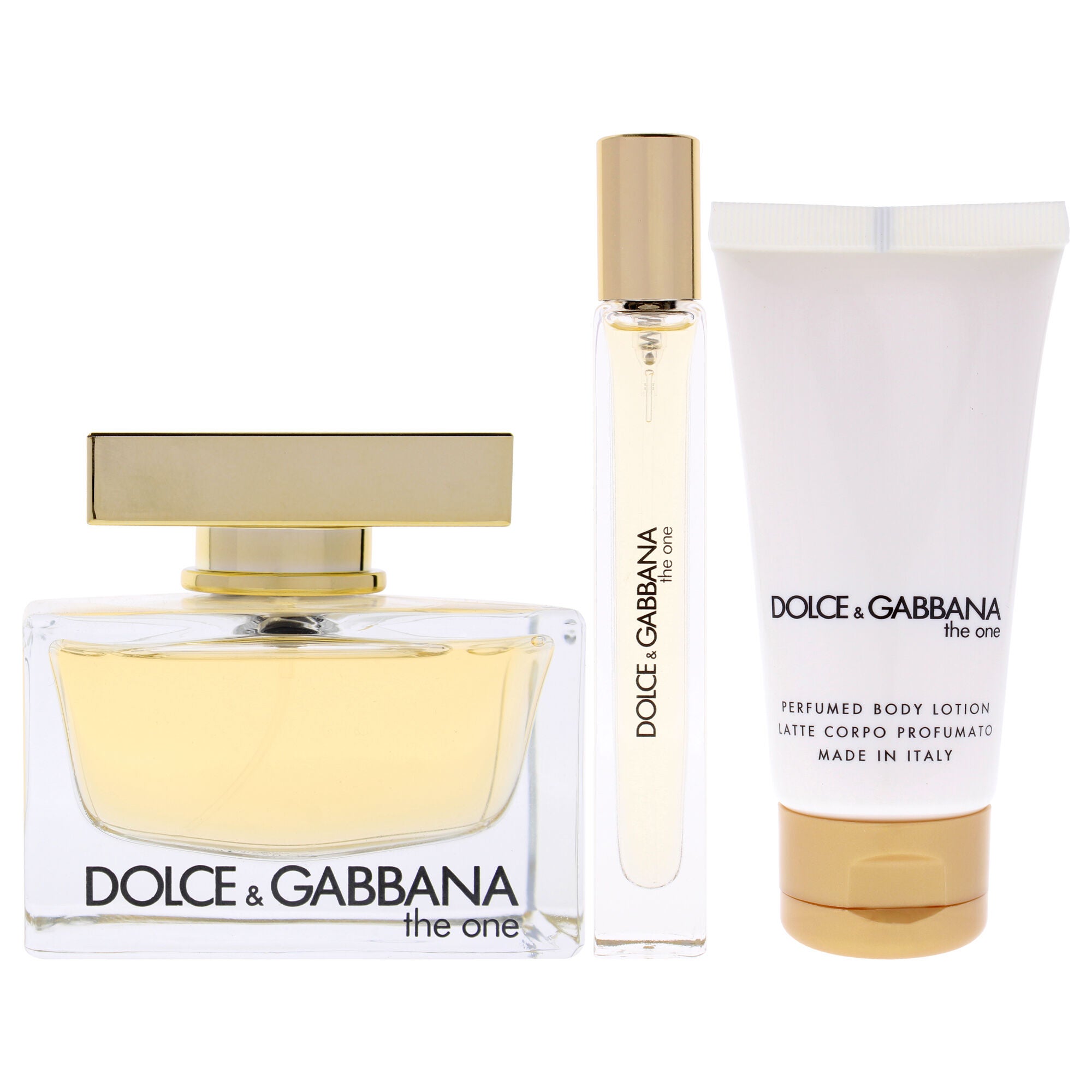 The One by Dolce and Gabbana for Women - 3 Pc Gift Set 2.5oz EDP Spray, 0.33oz EDP Spray (Mini), 1.7oz Body Lotion, Clear, alternate image number 1