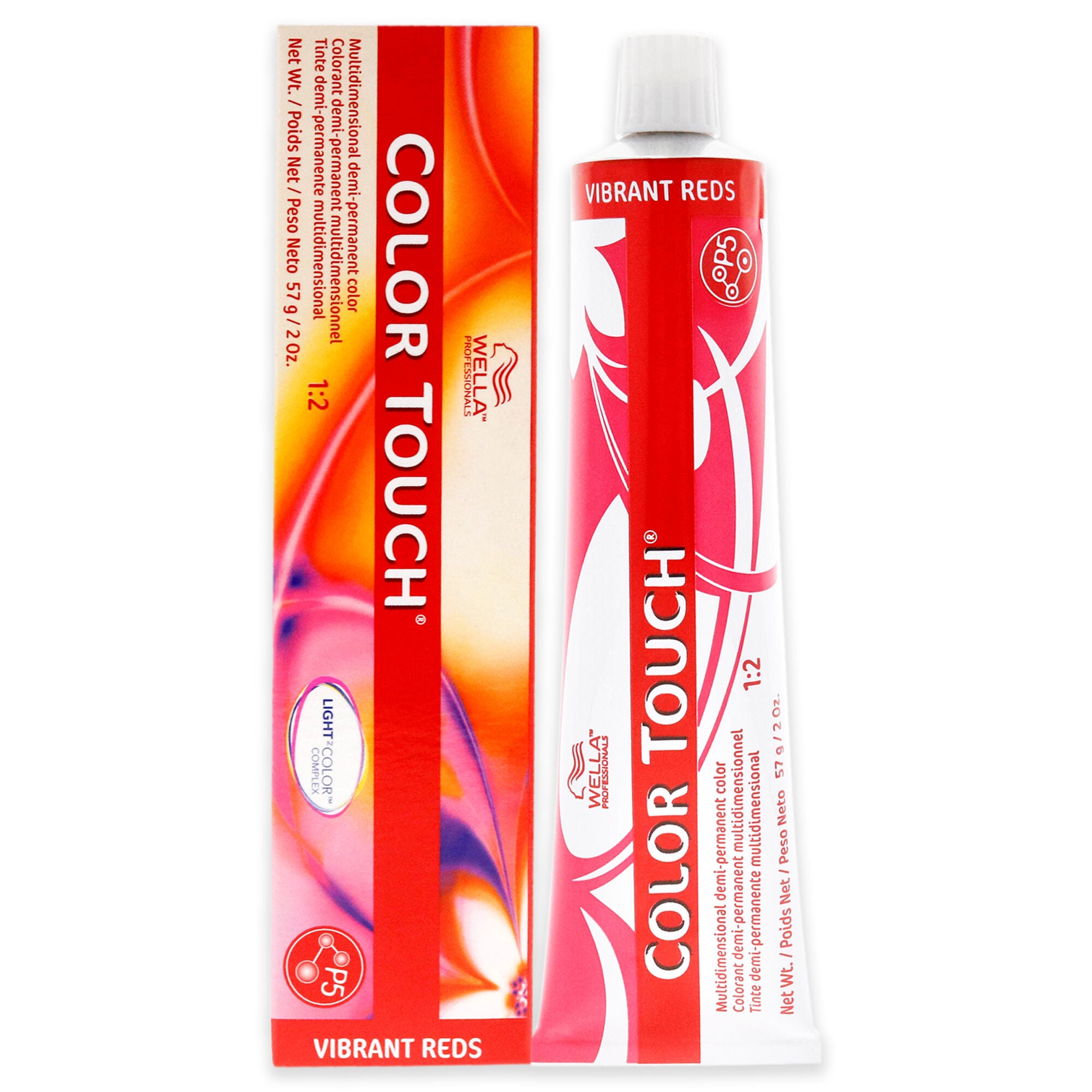 Color Touch Demi-Permanent Color - 44 65 Intense Medium Brown-Violet Red-Violet by Wella for Unisex - 2 oz Hair Color, See Description, hi-res image number 0