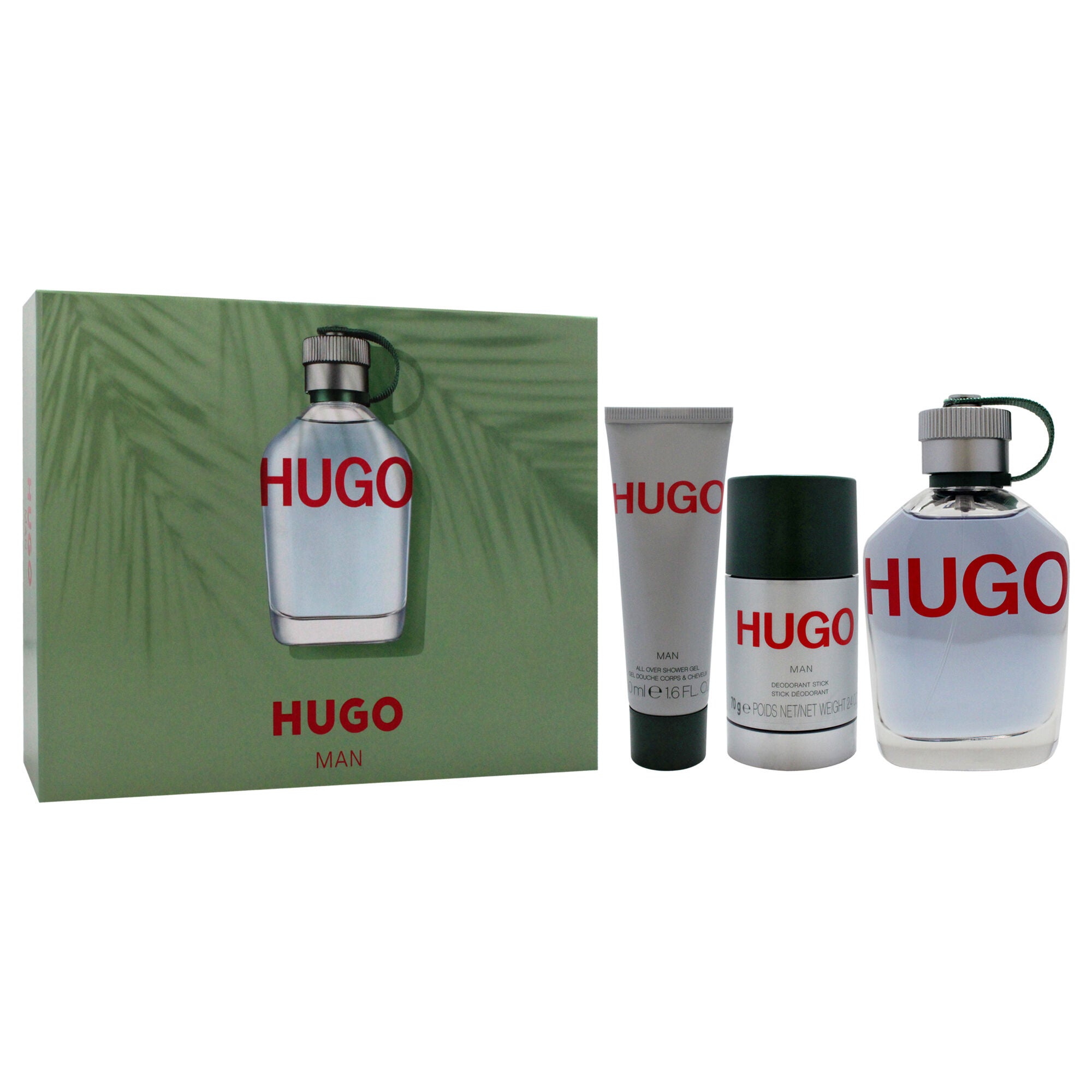 Hugo by Hugo Boss for Men - 3 Pc Gift Set 4.2oz EDT Spray, 2.4oz Deodorant Stick, 1.6oz Shower Gel, See Description, alternate image number 1