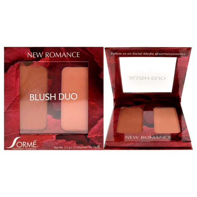 Blush Duo Compacts - New Romance by Sorme Cosmetics for Women - 2 x 0.12 oz Blush, NA, hi-res image number null