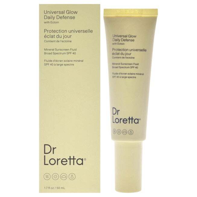Universal Glow Daily Defense Mineral Sunscreen Fluid SPF 40 by Dr. Loretta for Women - 1.7 oz Sunscreen, See Description, hi-res image number 0