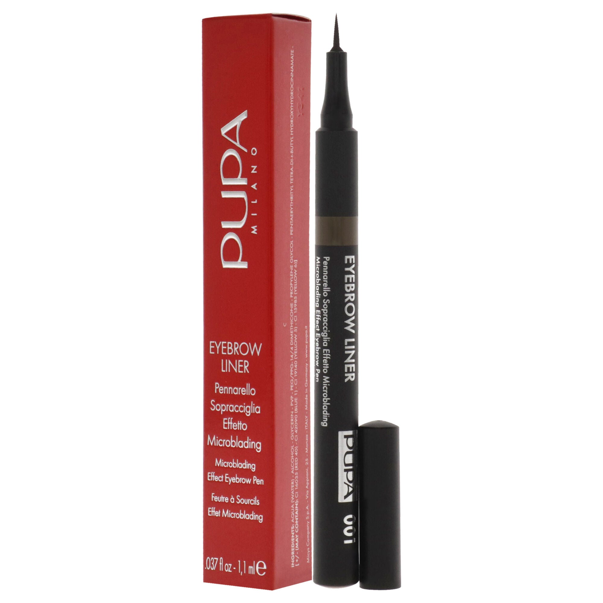 Eyebrow Liner Pen - 001 Ash Brown by Pupa Milano for Women - 0.037 oz Eyebrow, , alternate image number 7