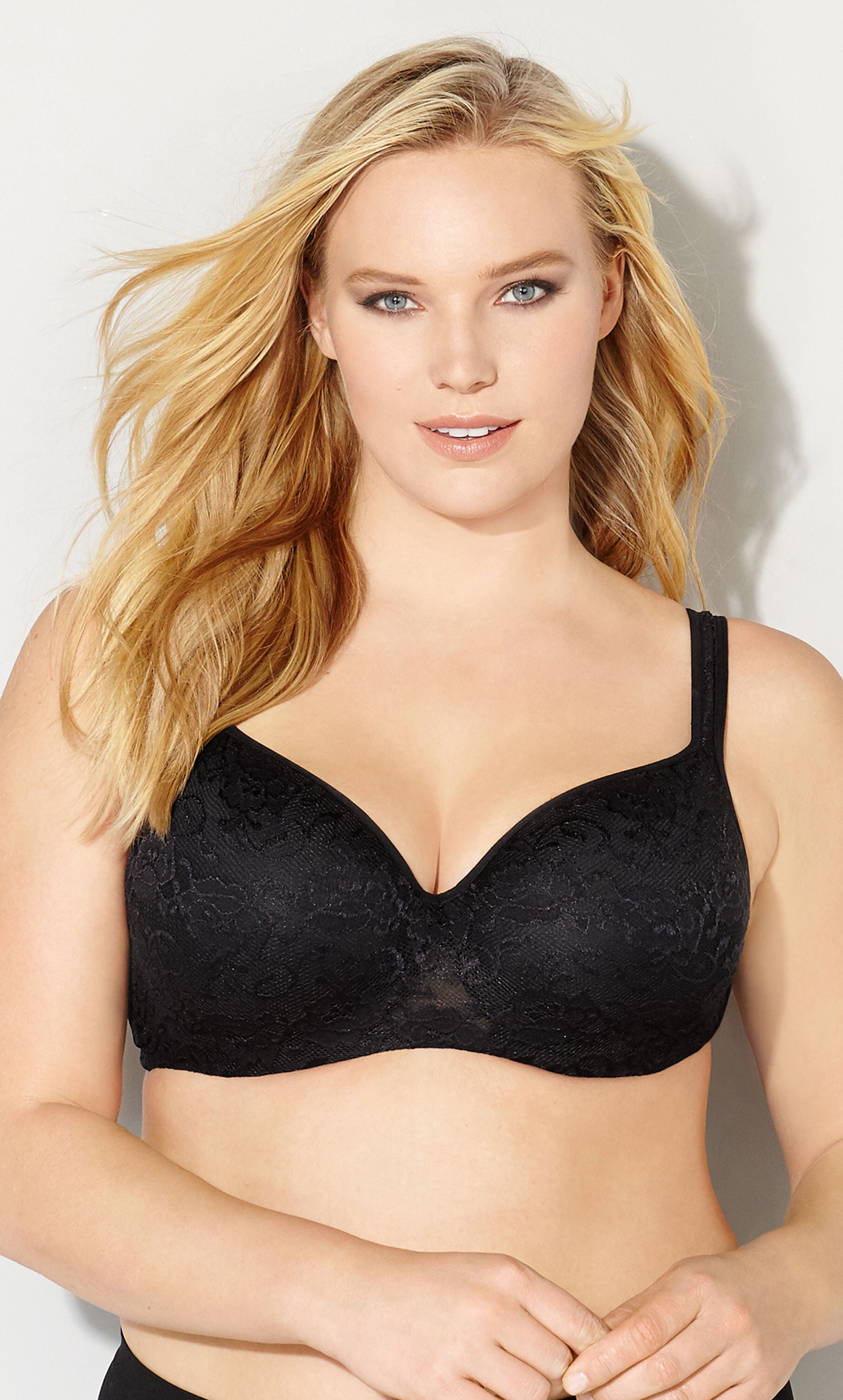 Lace Balconette Bra - black, Black, hi-res image number 0
