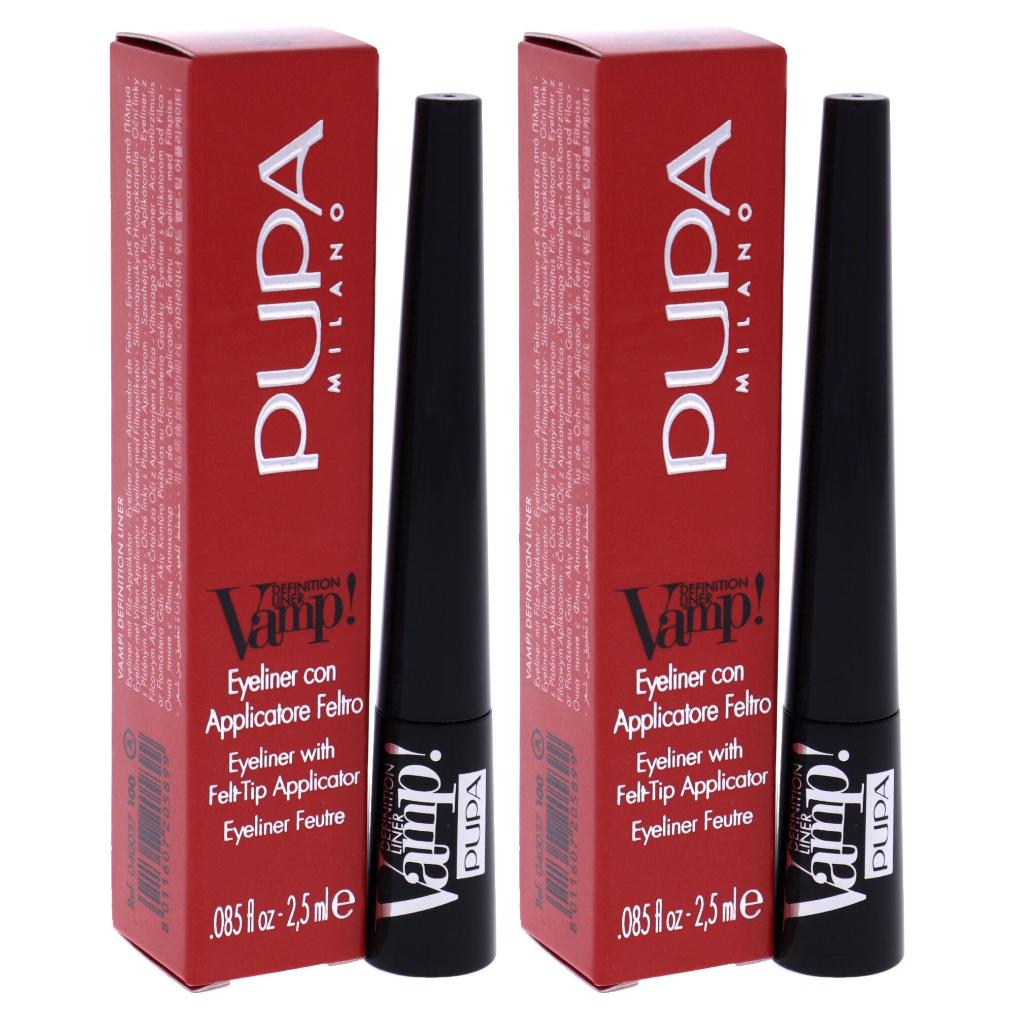 Vamp! Definition Liner - 100 Extra Black by Pupa Milano for Women - 0.85 oz Eyeliner - Pack of 2, See Description, alternate image number 1