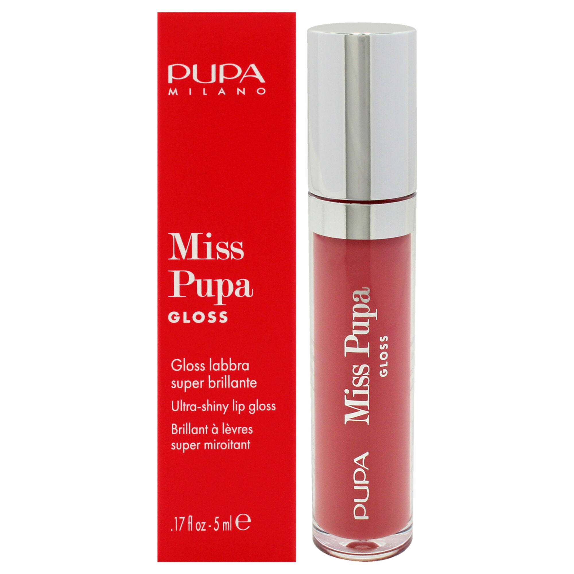 Miss Pupa Gloss Ultra-Shine Lip Gloss - 402 Blossom Pink by Pupa Milano for Women - 0.17 oz Lip Gloss, See Description, hi-res image number 0