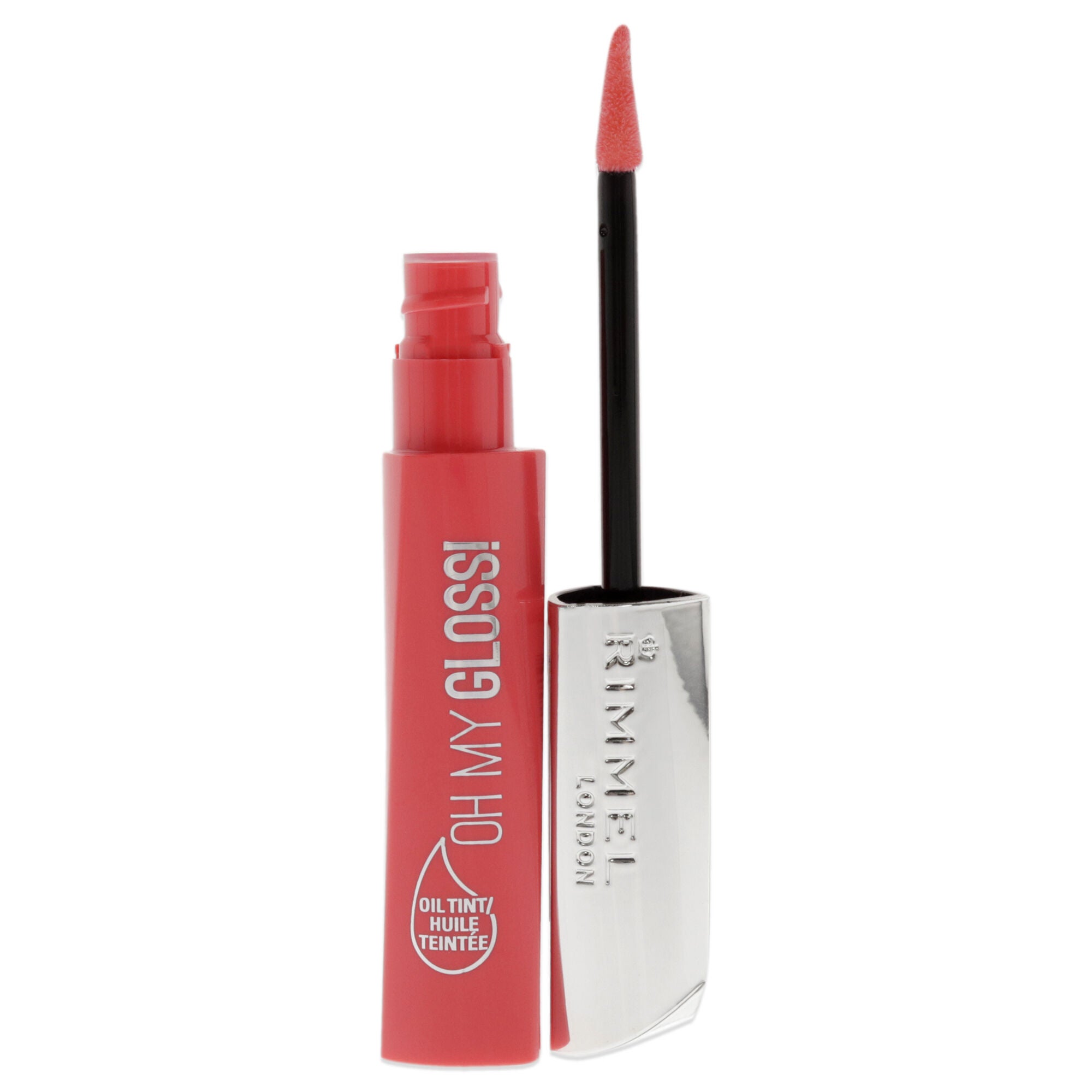 Oh My Gloss Oil Tint - 400 Contemporary Coral by Rimmel London for Women - 0.21 oz Lip Gloss, See Description, alternate image number 1