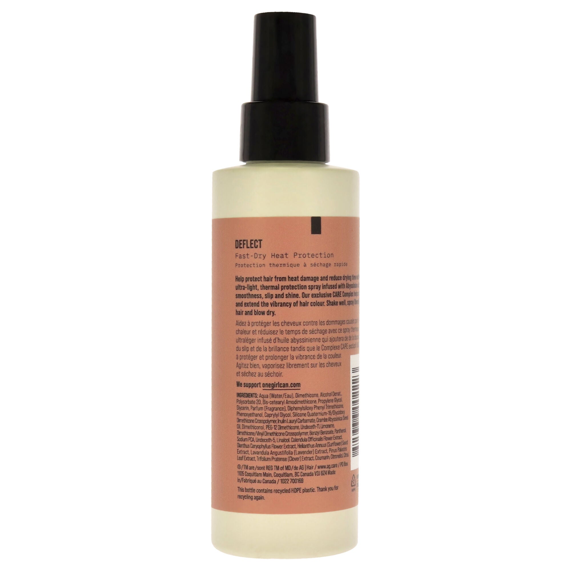 Deflect Fast-Dry Heat Protection by AG Hair Cosmetics for Unisex - 5 oz Hair Spray, See Description, alternate image number 2